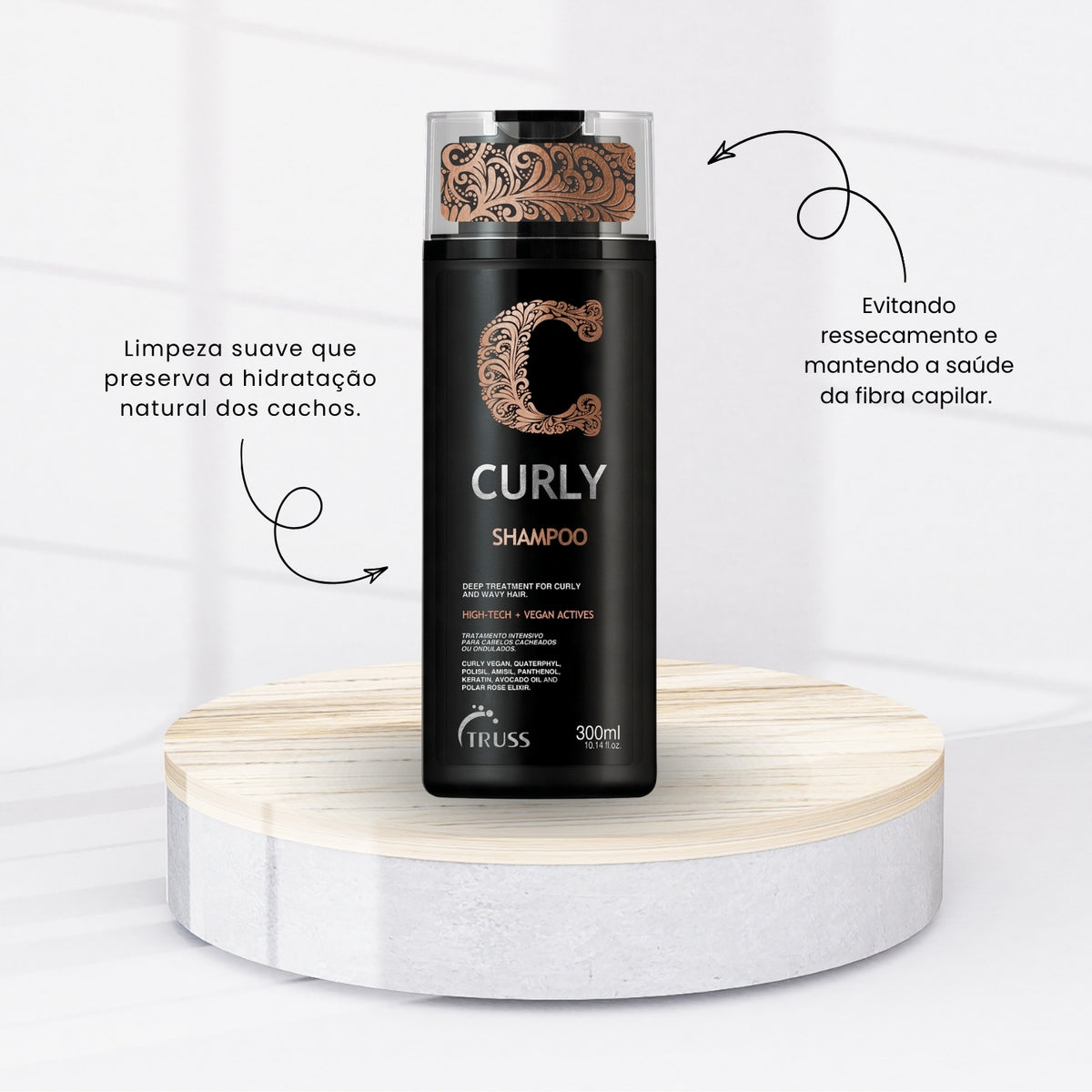 Kit Truss Curly Shampoo 300 ml + Condicionador 300 ml + Uso Obrigatório 260 ml