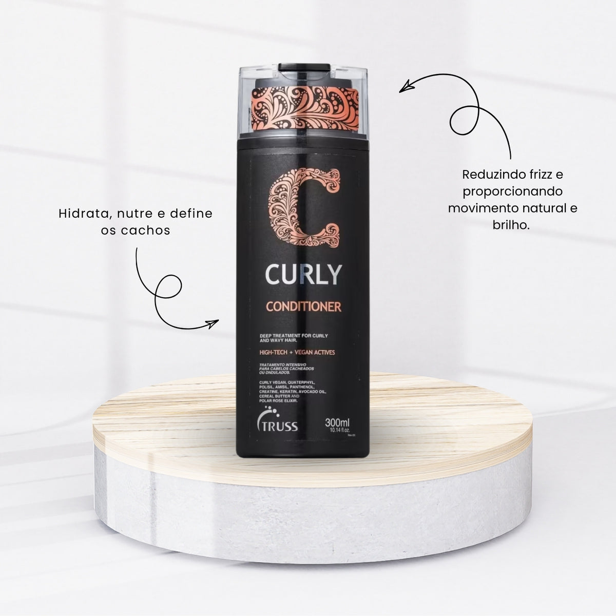 Kit Truss Curly Shampoo 300 ml + Condicionador 300 ml + Uso Obrigatório 260 ml
