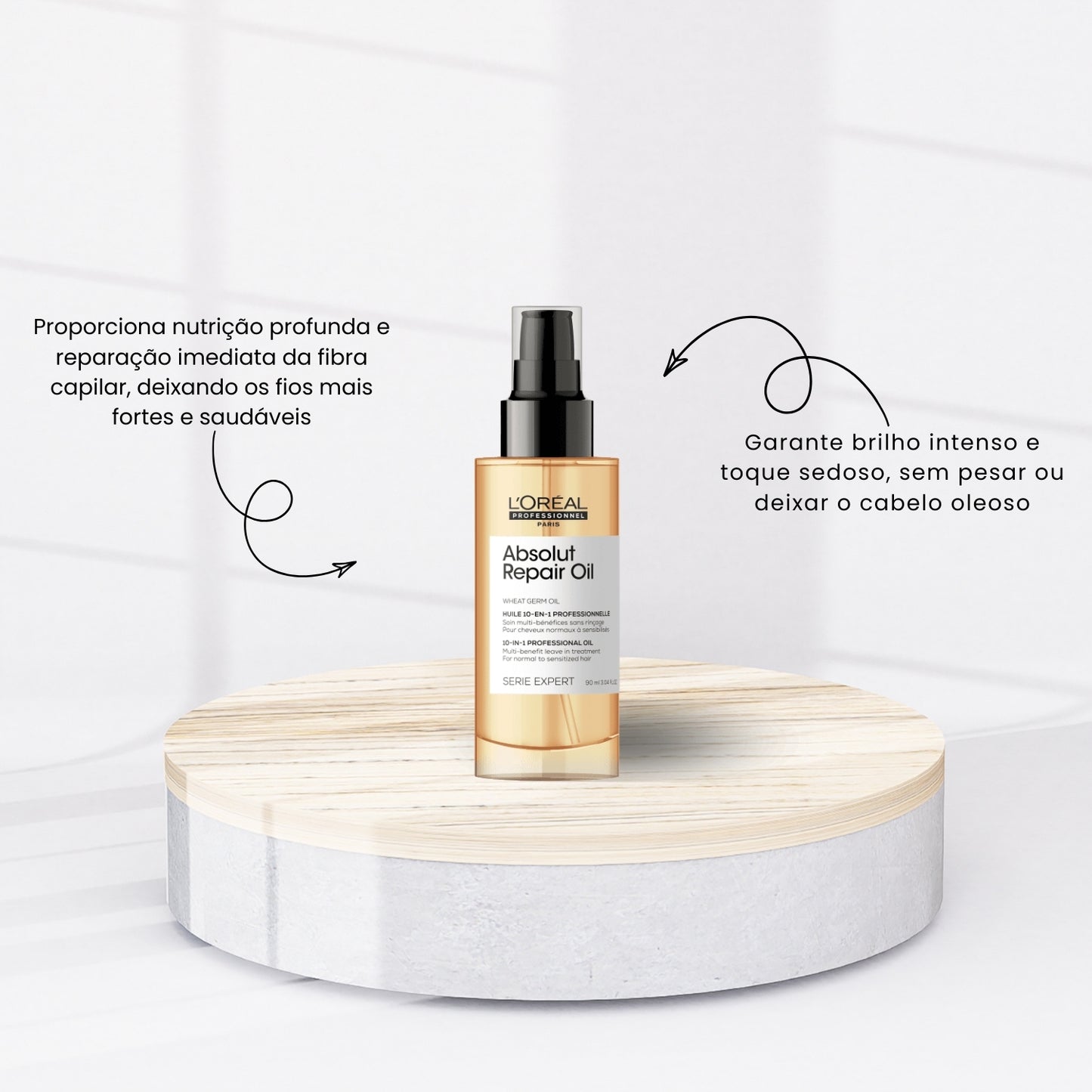 Oleo Loreal Absolut Repair Gold Quinoa 10in1 Reparador 90 ml