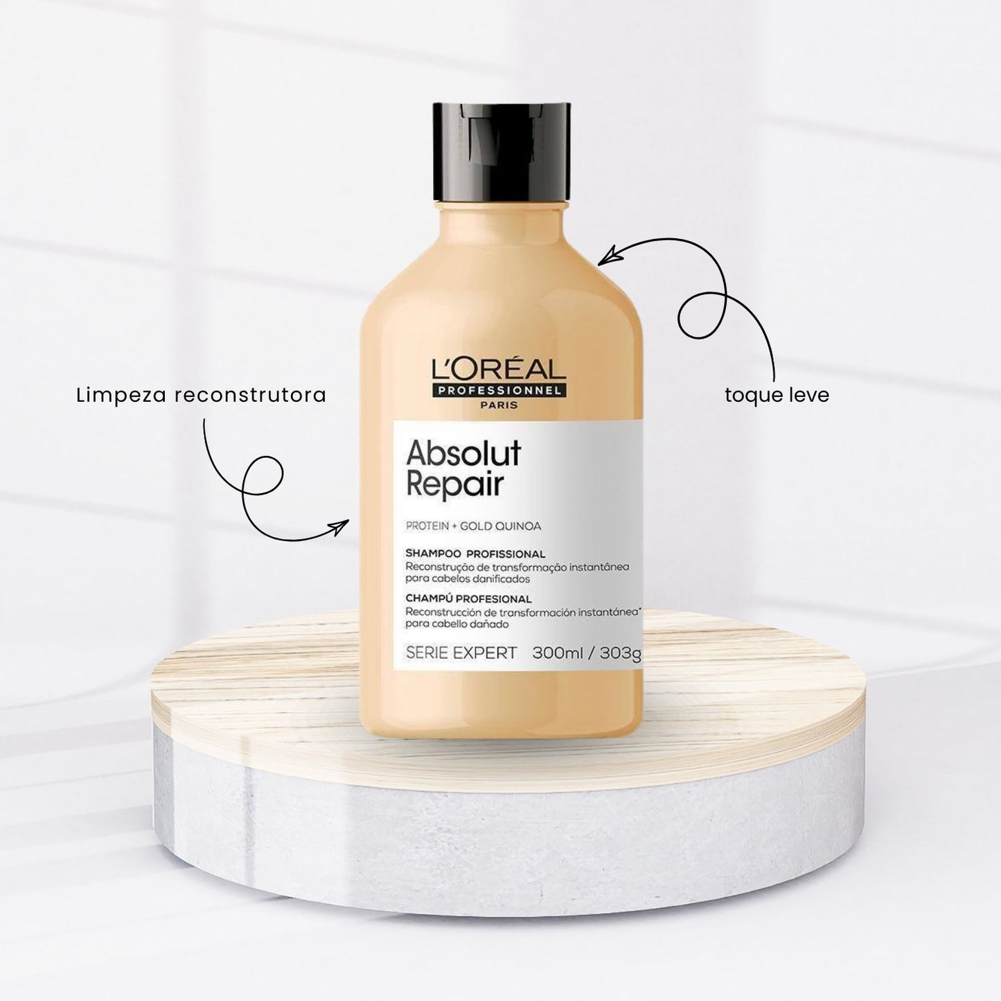 Kit Loreal Absolut Repair Gold Quinoa Médio