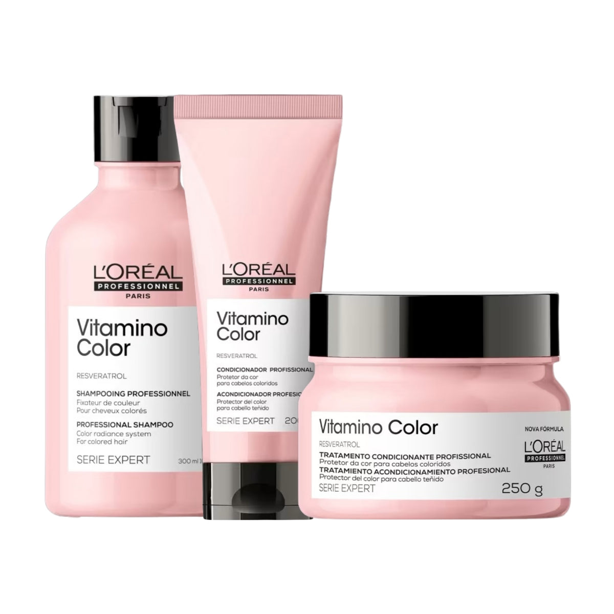 Kit Loreal Vitamino Color Shampoo 300 ml + Condicionador 200 ml + Máscara 250 g