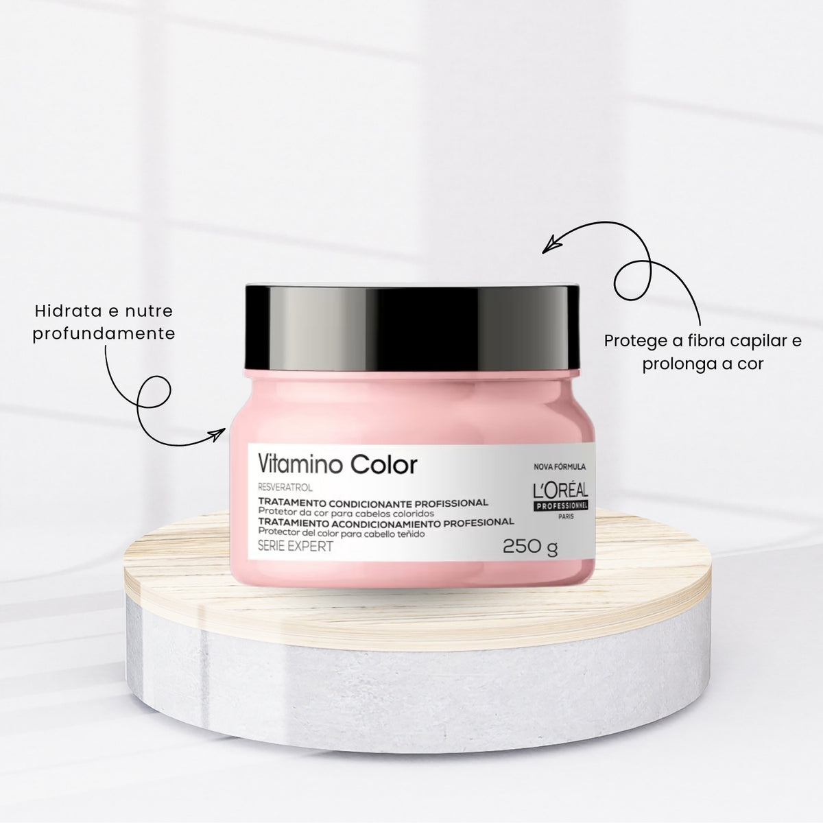 Kit Loreal Vitamino Color Shampoo 300 ml + Condicionador 200 ml + Máscara 250 g