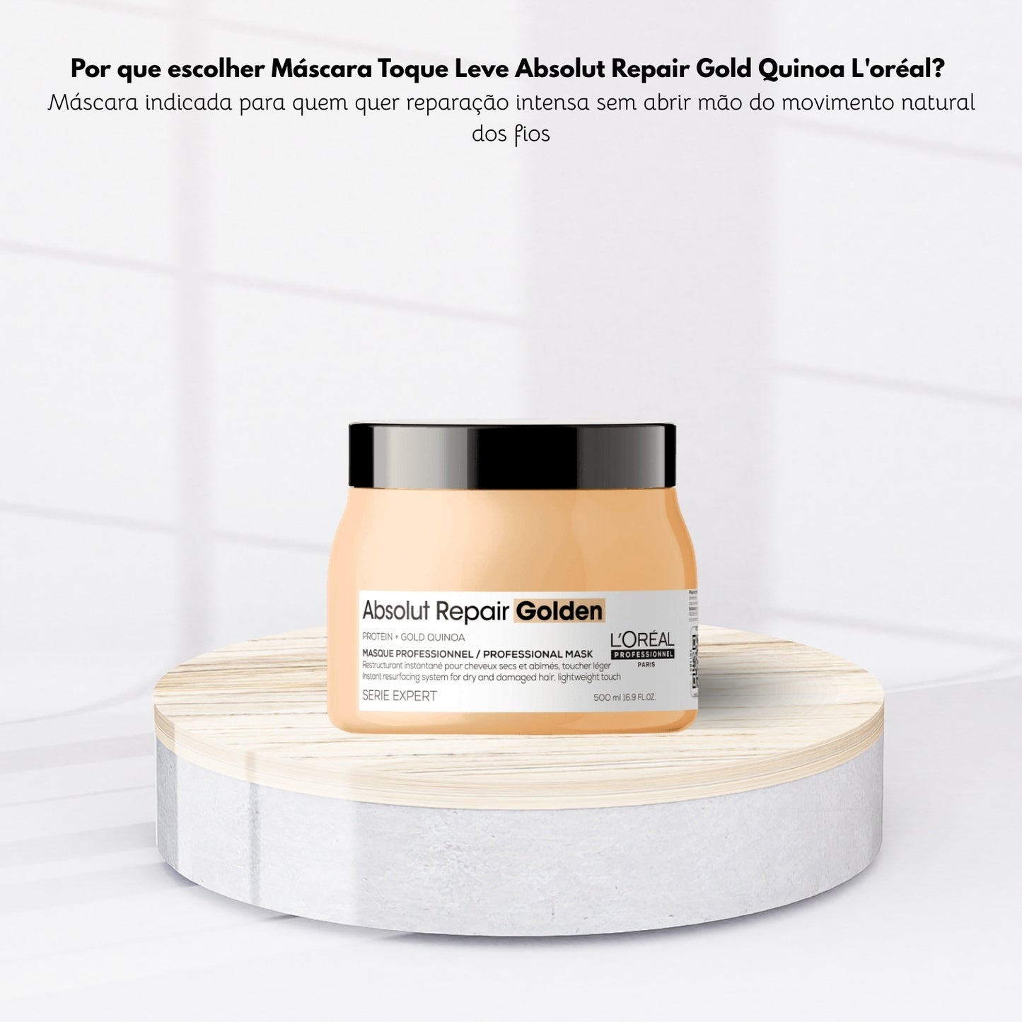 Máscara Loreal Absolut Repair Gold Quinoa Toque Leve 500 g