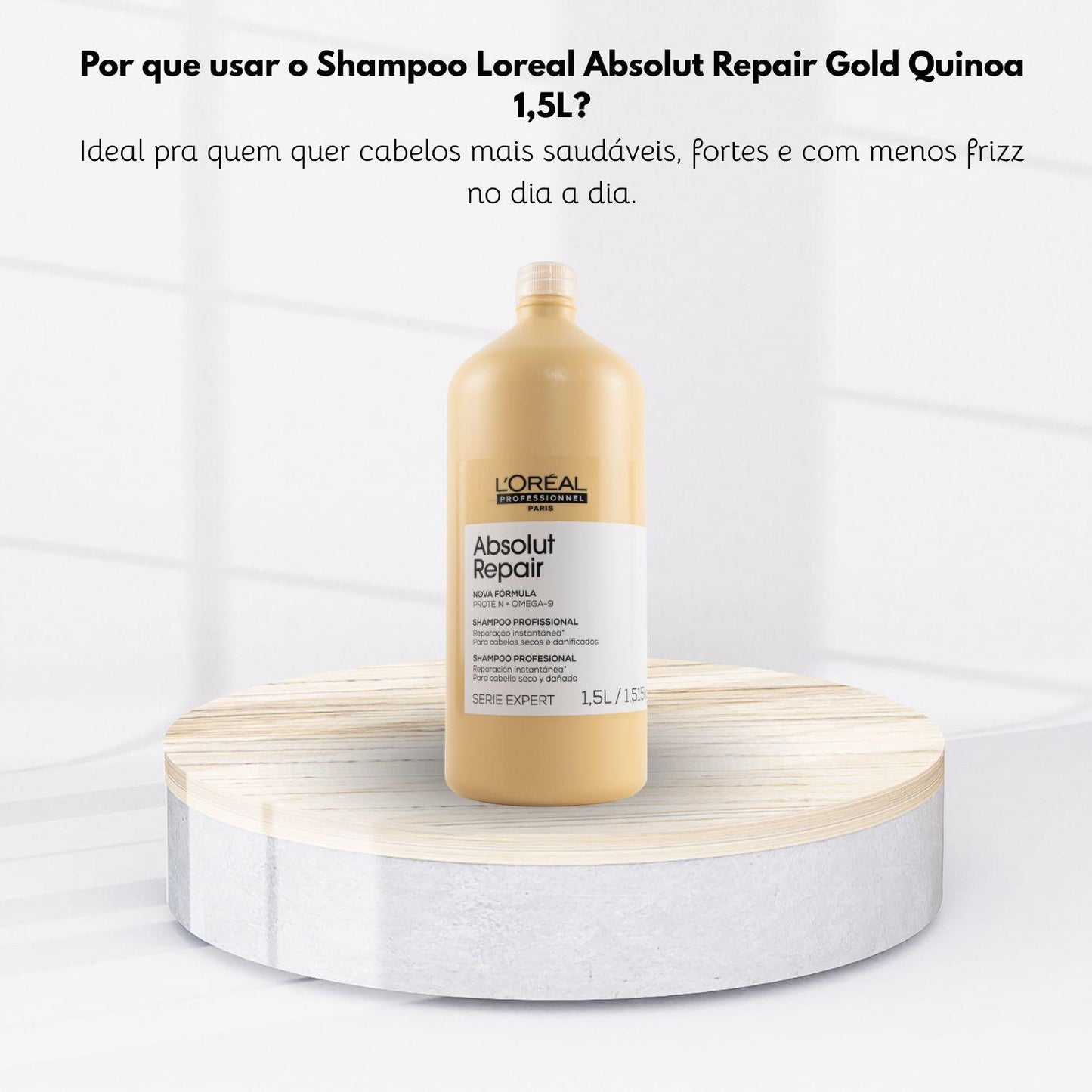 Shampoo LOréal Absolut Repair Reparação Profunda 1,5 L