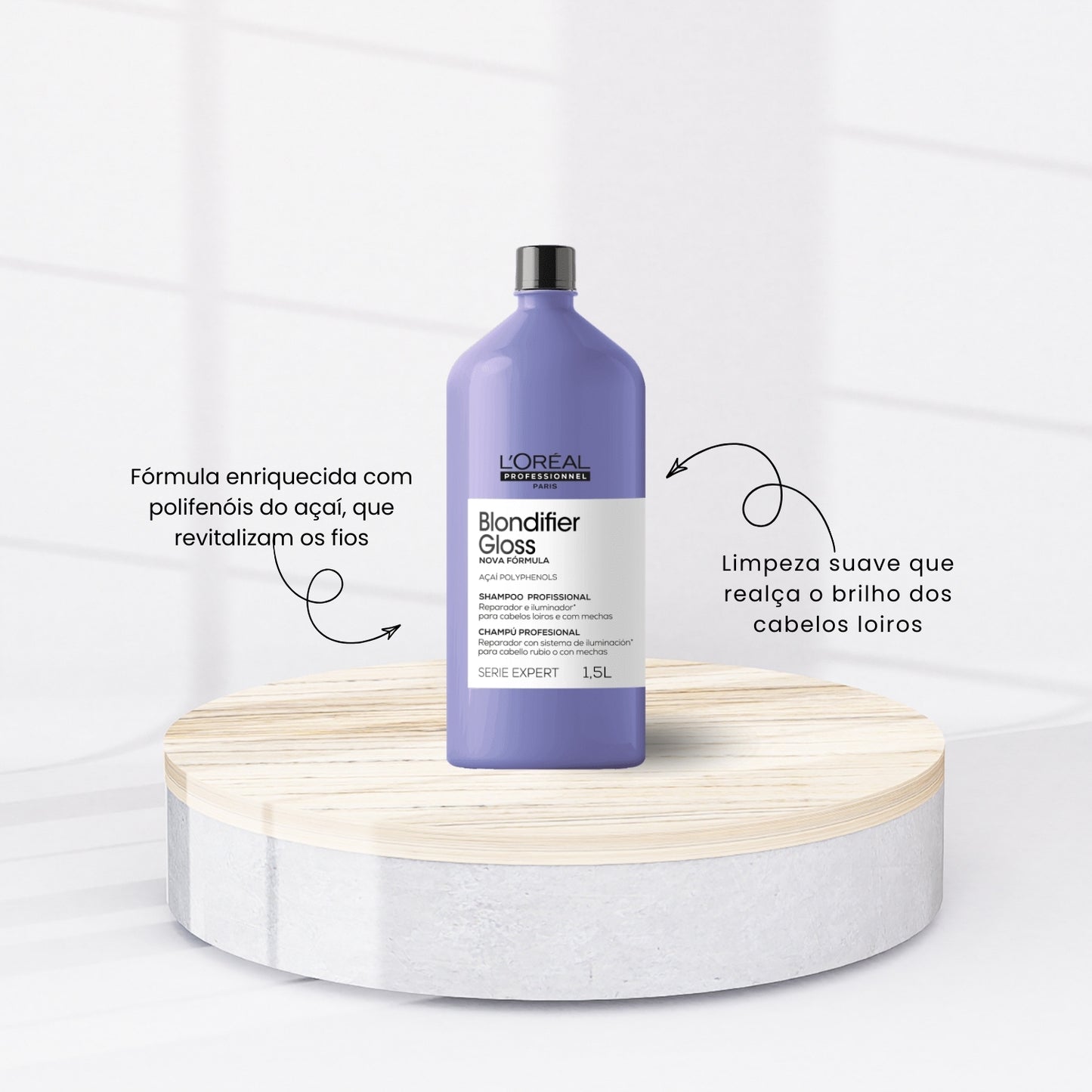 Kit Loreal Blondifier Gloss Shampoo + Condicionador 1,5L