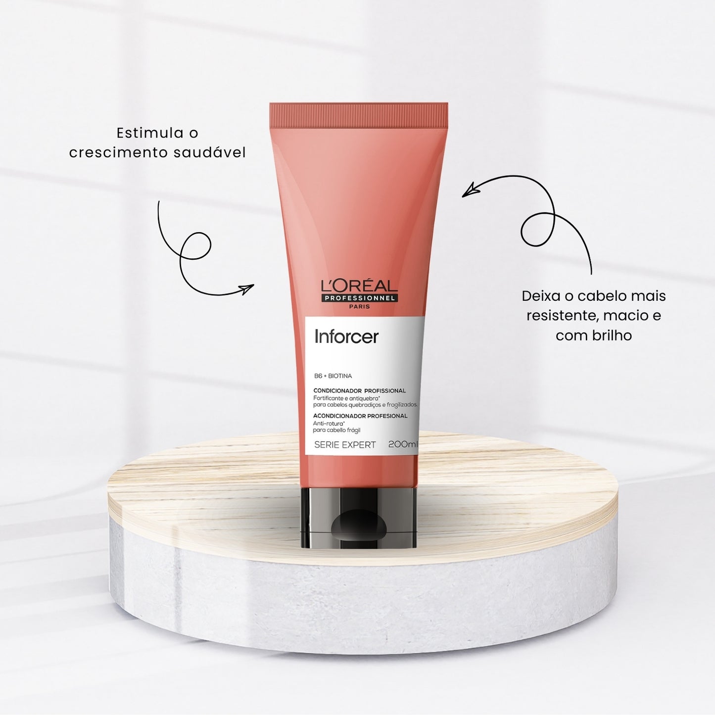 Kit Loreal Inforcer Shampoo 300 ml + Condicionador 200 ml