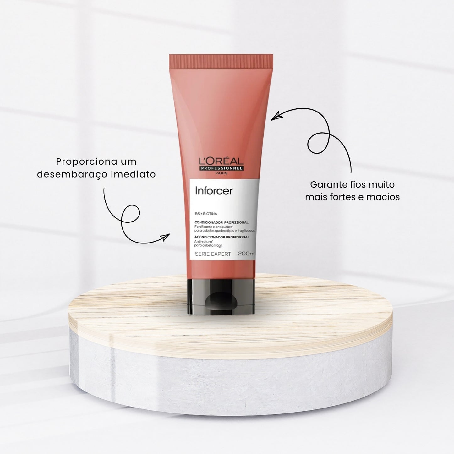 Kit Loreal Inforcer Shampoo 300 ml + Condicionador 200 ml + Máscara 250 ml