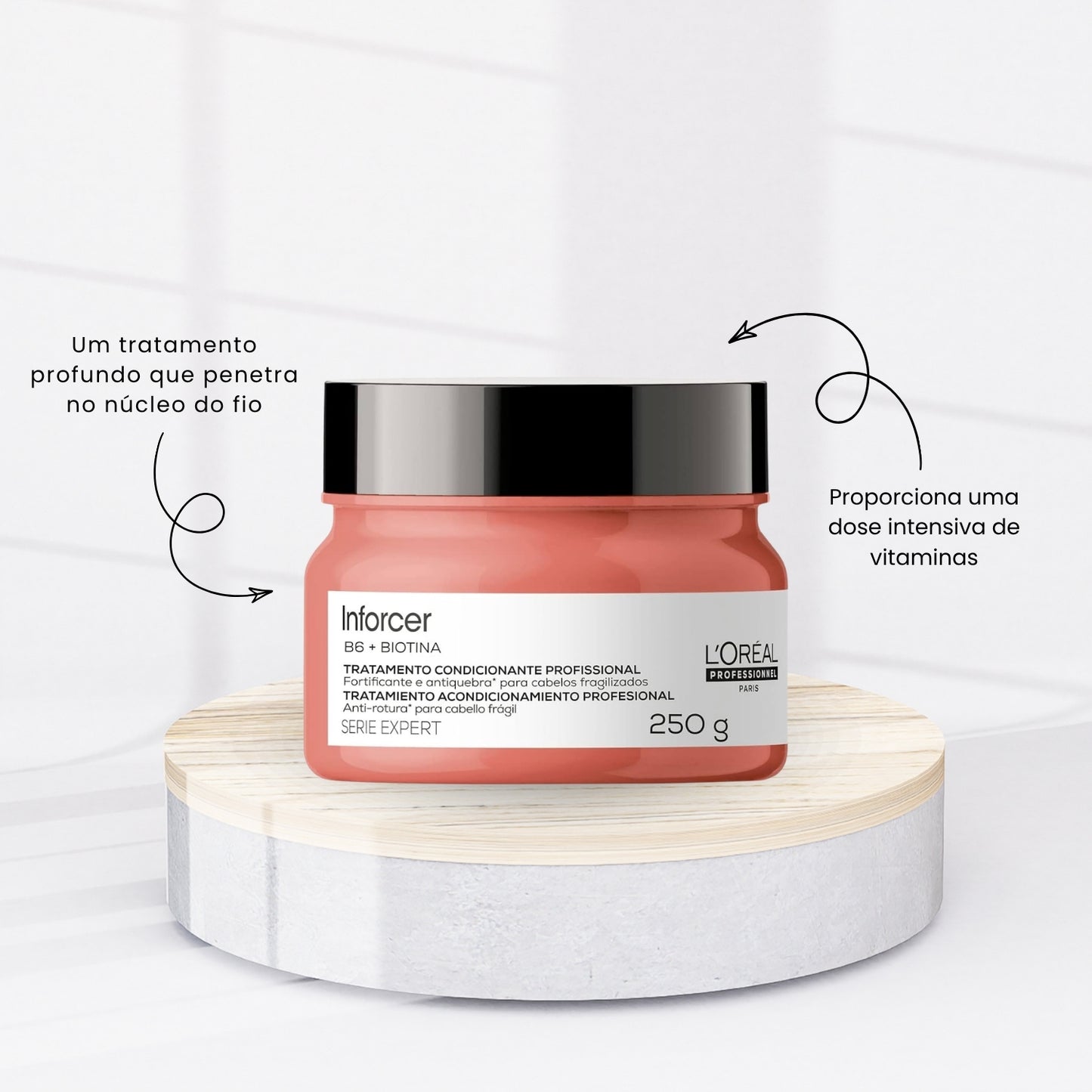 Kit Loreal Inforcer Shampoo 300 ml + Condicionador 200 ml + Máscara 250 ml