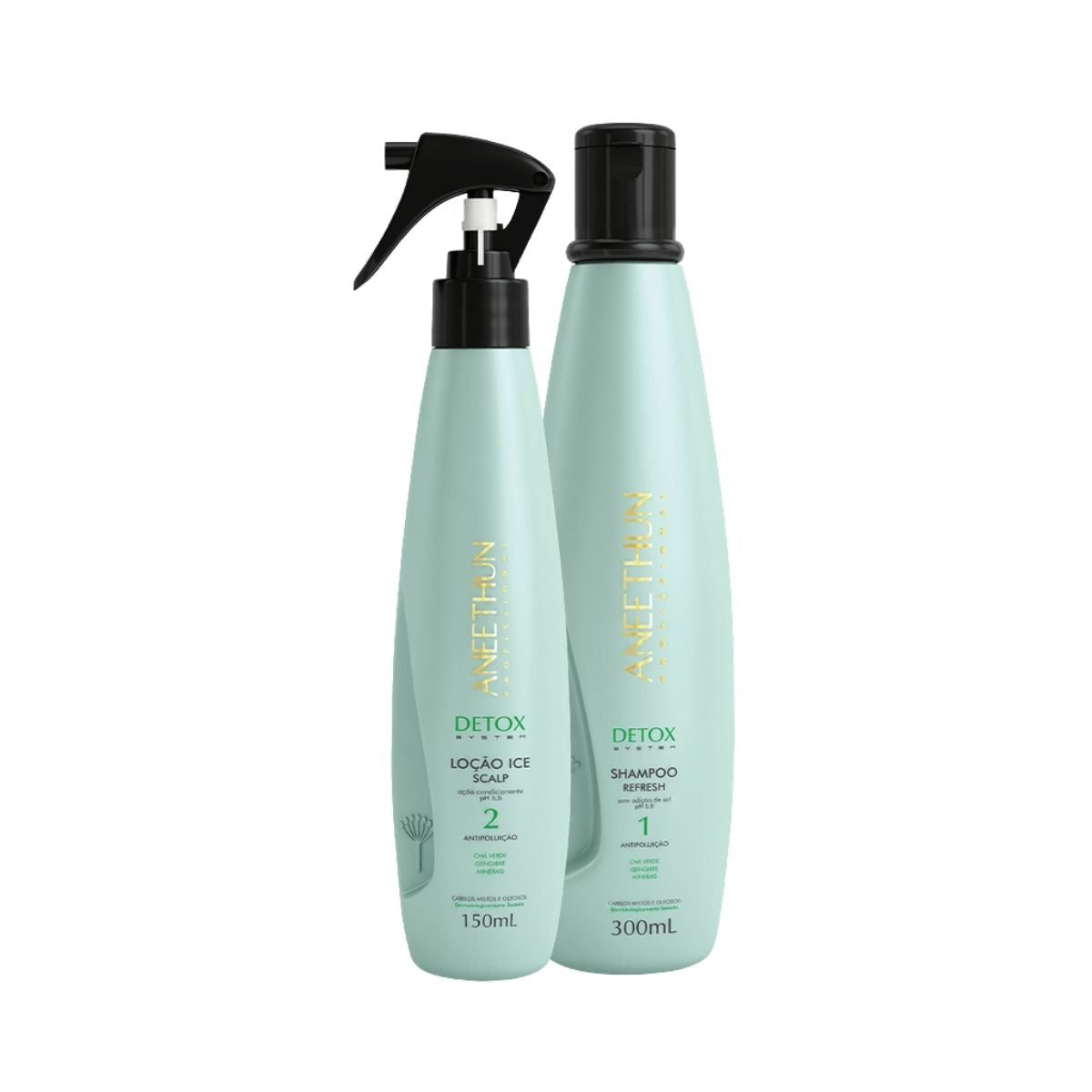 Kit Aneethun Detox Shampoo 300 ml + Loção Ice Scalp 150 ml