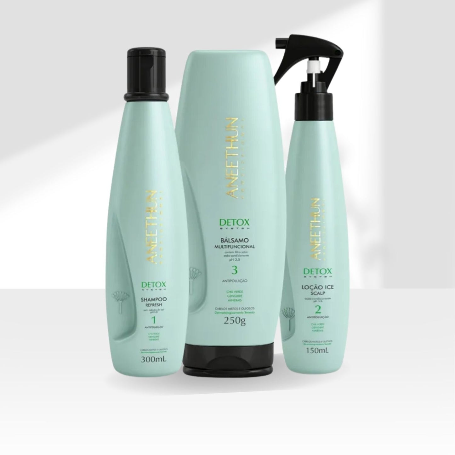 Kit Aneethun Detox Shampoo 300 ml + Loção 150 ml + Bálsamo 250 g