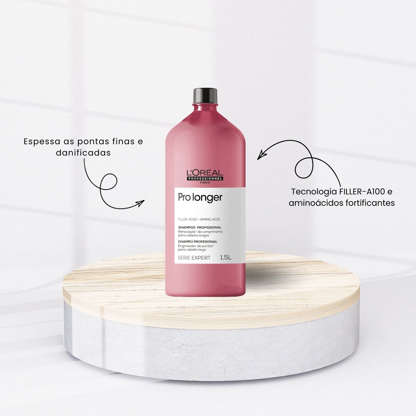 Kit Loreal Pro Longer Shampoo 1500 ml + Condicionador 1500 ml