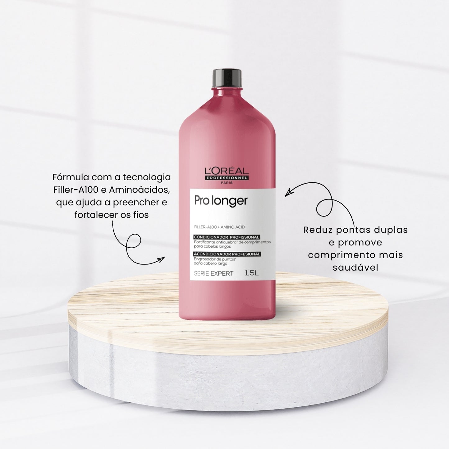 Kit Loreal Pro Longer Shampoo 1500 ml + Condicionador 1500 ml