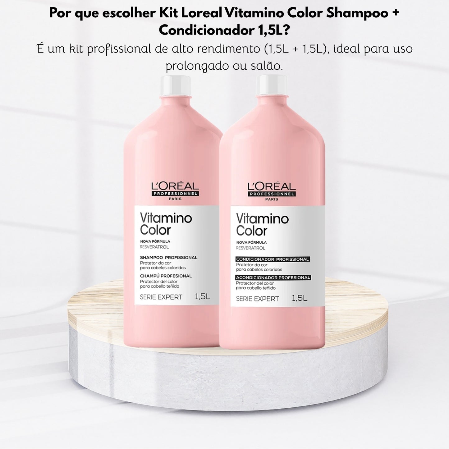 Kit Loreal Vitamino Color Shampoo + Condicionador 1,5L