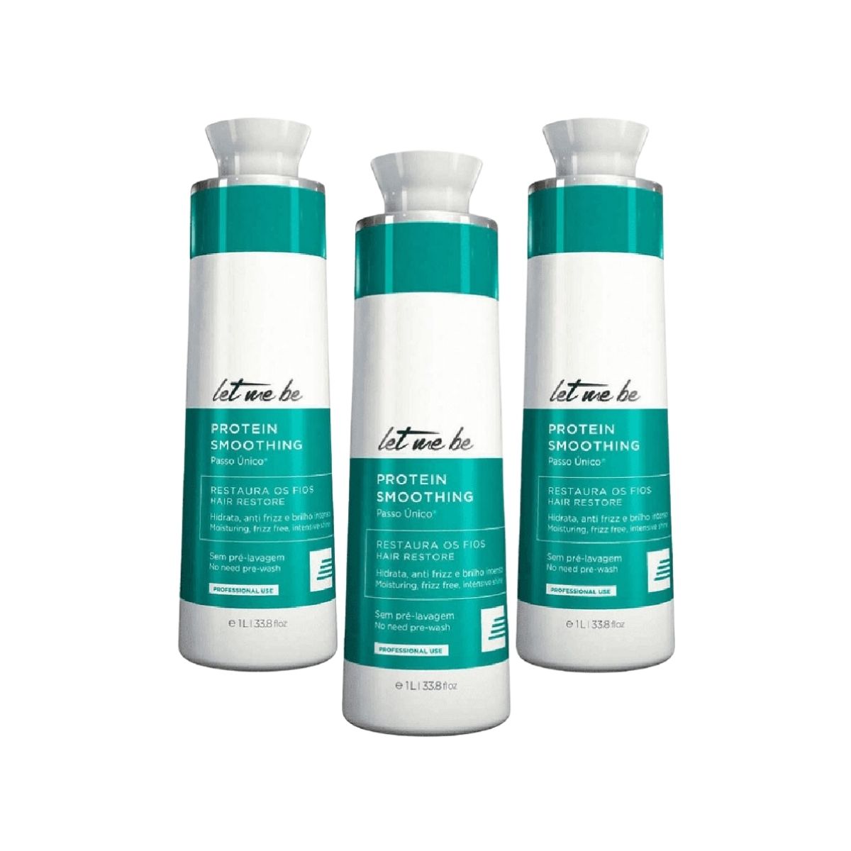 Kit Let Me Be Smoothing Treatment Escova Progressiva 3 x 1 Litro
