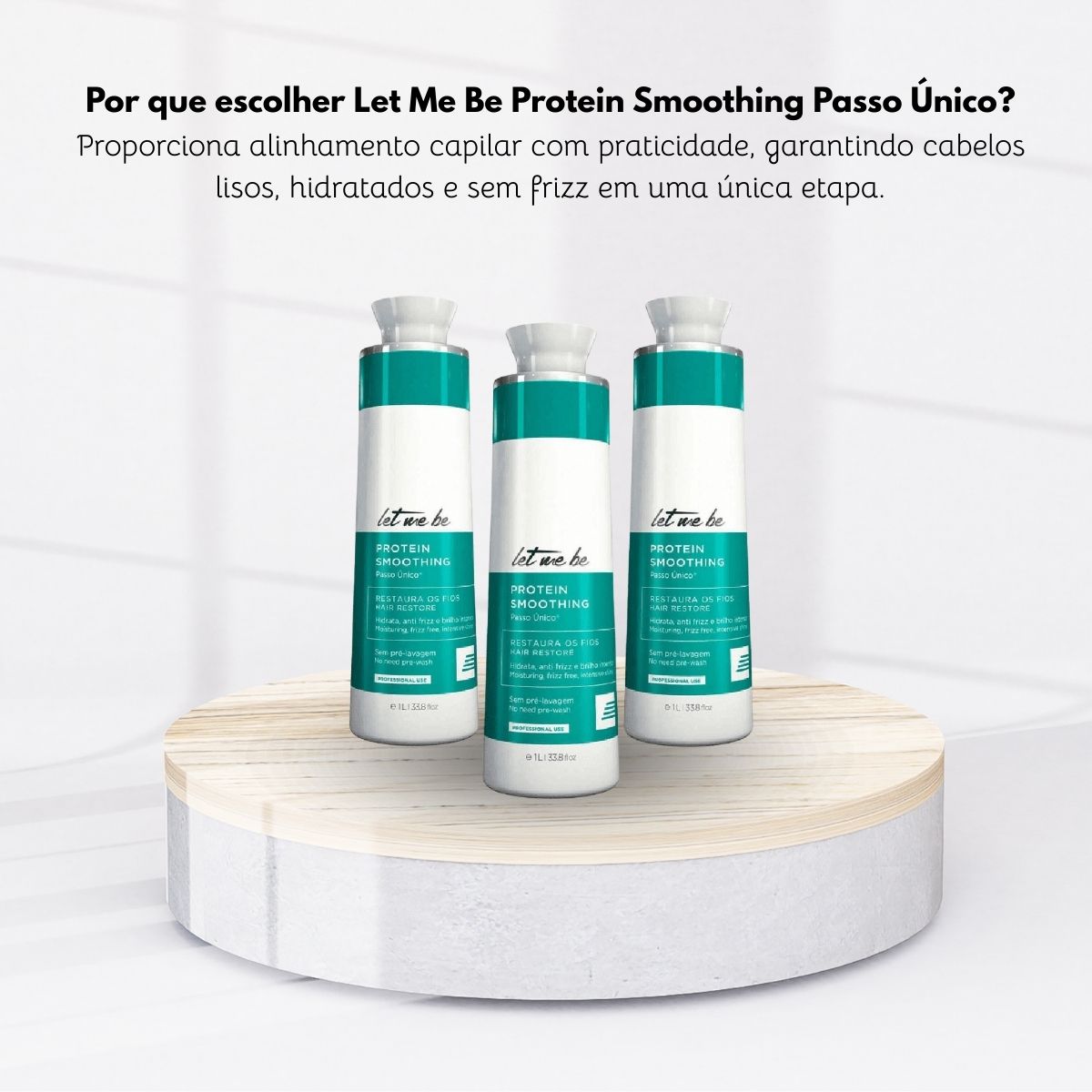 Kit Let Me Be Smoothing Treatment Escova Progressiva 3 x 1 Litro