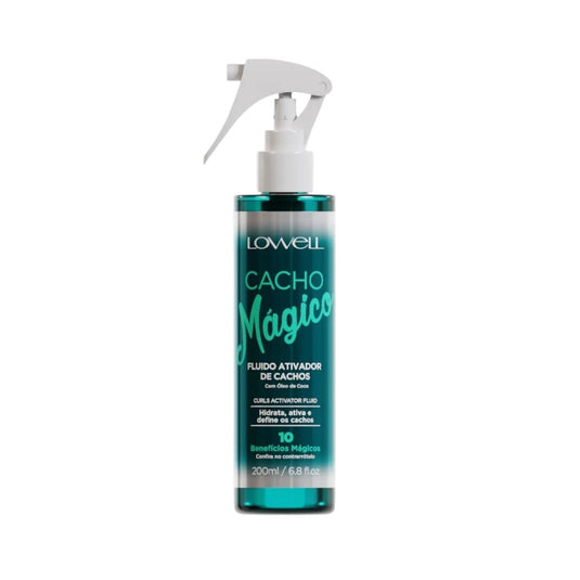 Ativador de Cachos Lowell Cacho Mágico Fluído para Cabelo Cacheado 200 ml