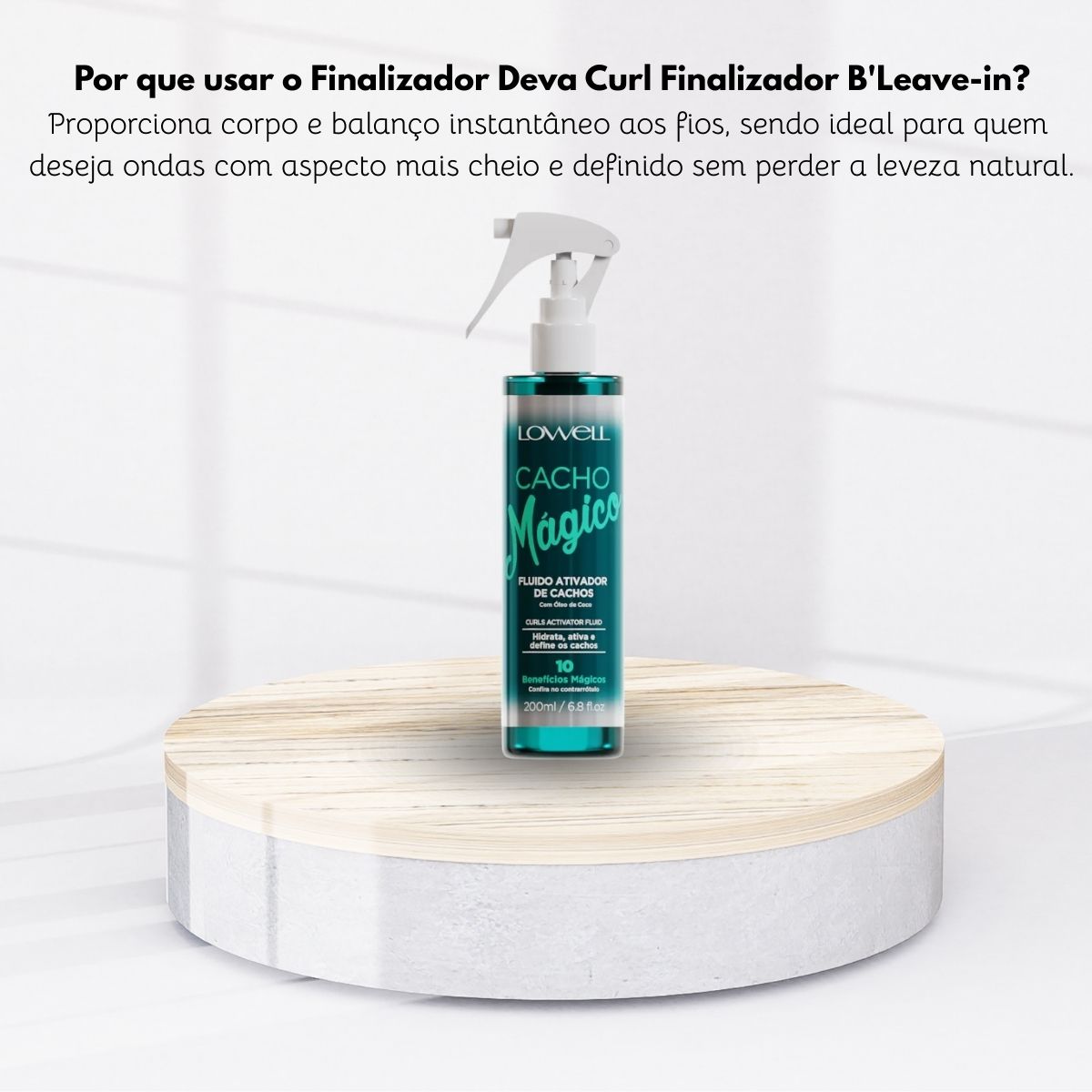 Ativador de Cachos Lowell Cacho Mágico Fluído para Cabelo Cacheado 200 ml