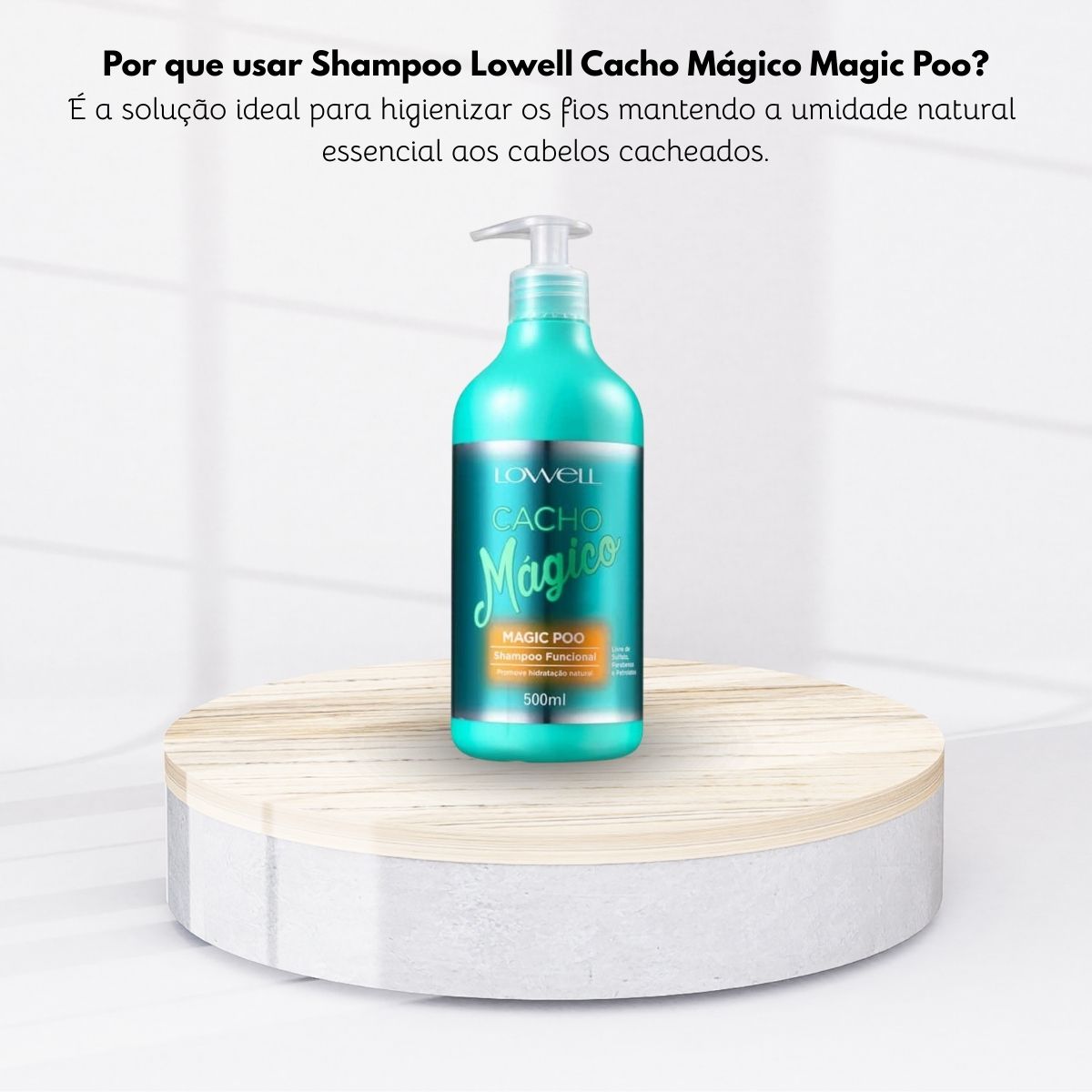 Shampoo Lowell Cacho Mágico Magic Poo sem Sulfato 500 ml