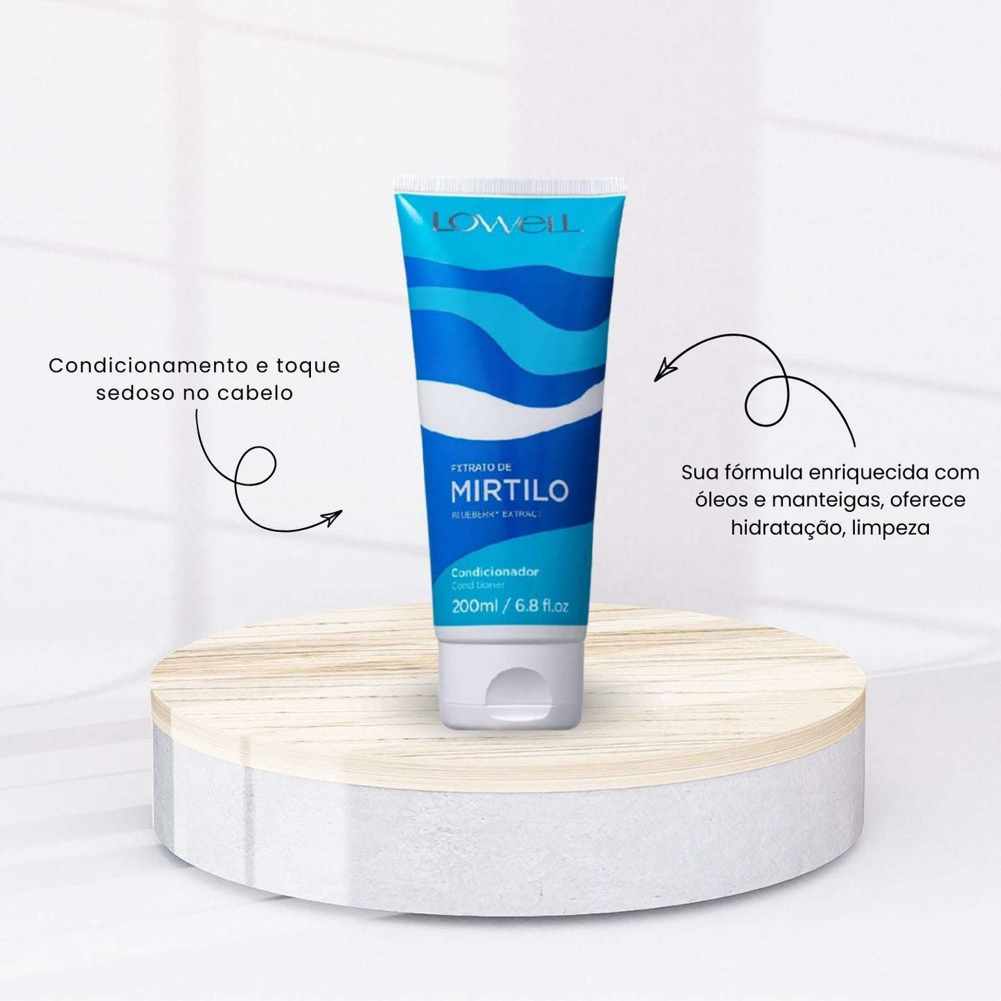Kit Lowell Extrato de Mirtilo Shampoo 240 ml + Condicionador 200 ml