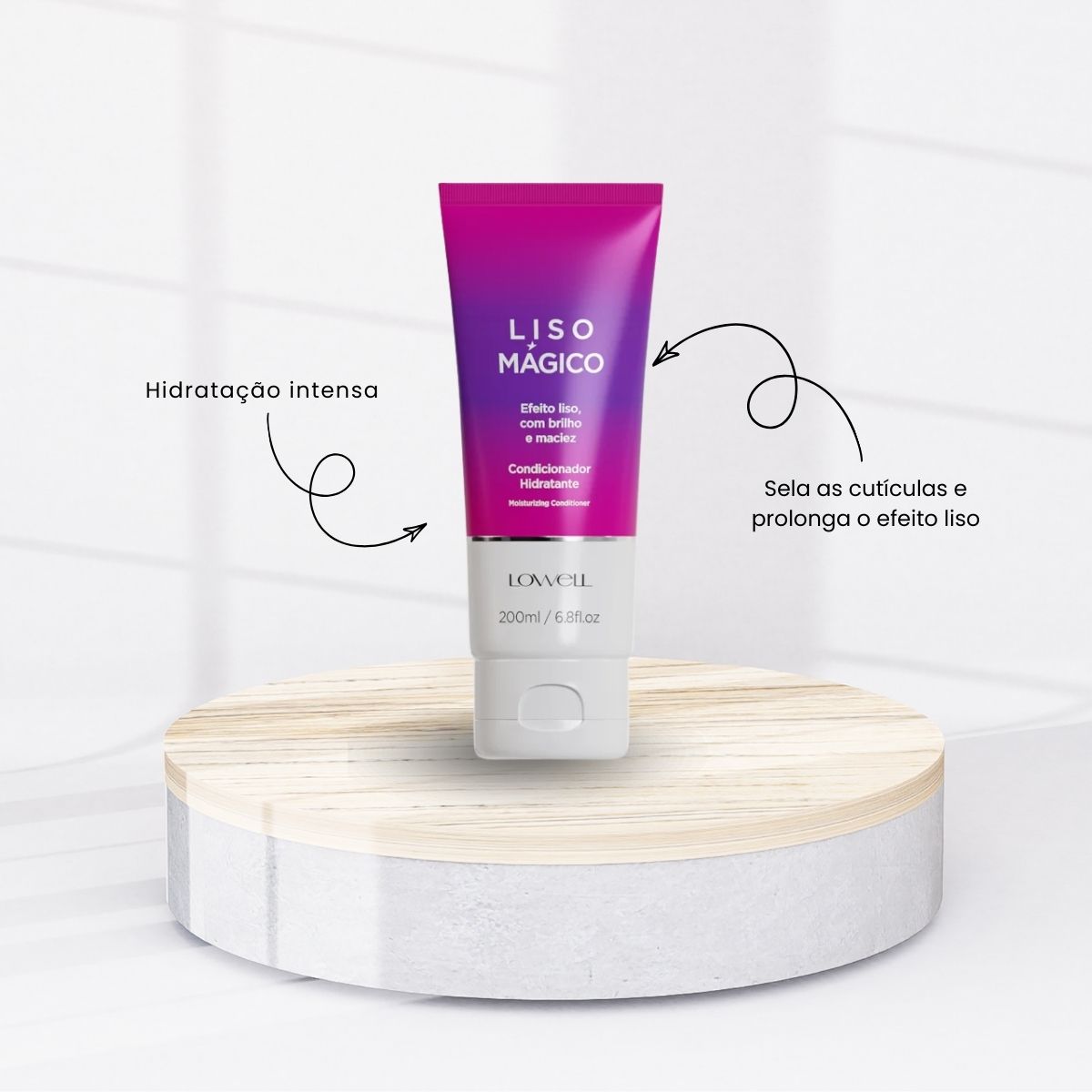 Kit Lowell Keeping Liss Liso Mágico Shampoo + Condicionador + Termoativo + Oleo Capilar