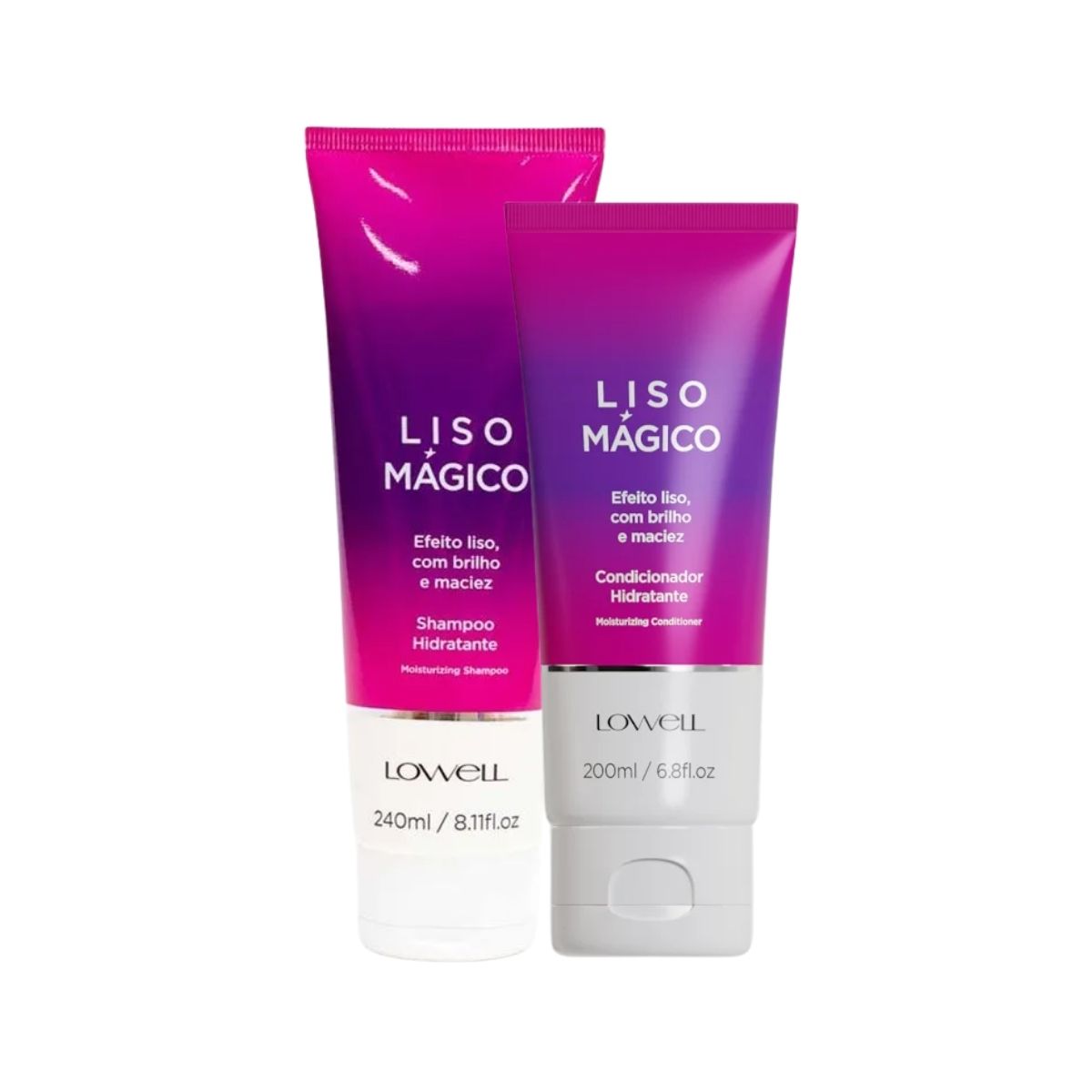 Kit Lowell Keeping Liss Liso Mágico Shampoo 240 ml + Condicionador 200 ml