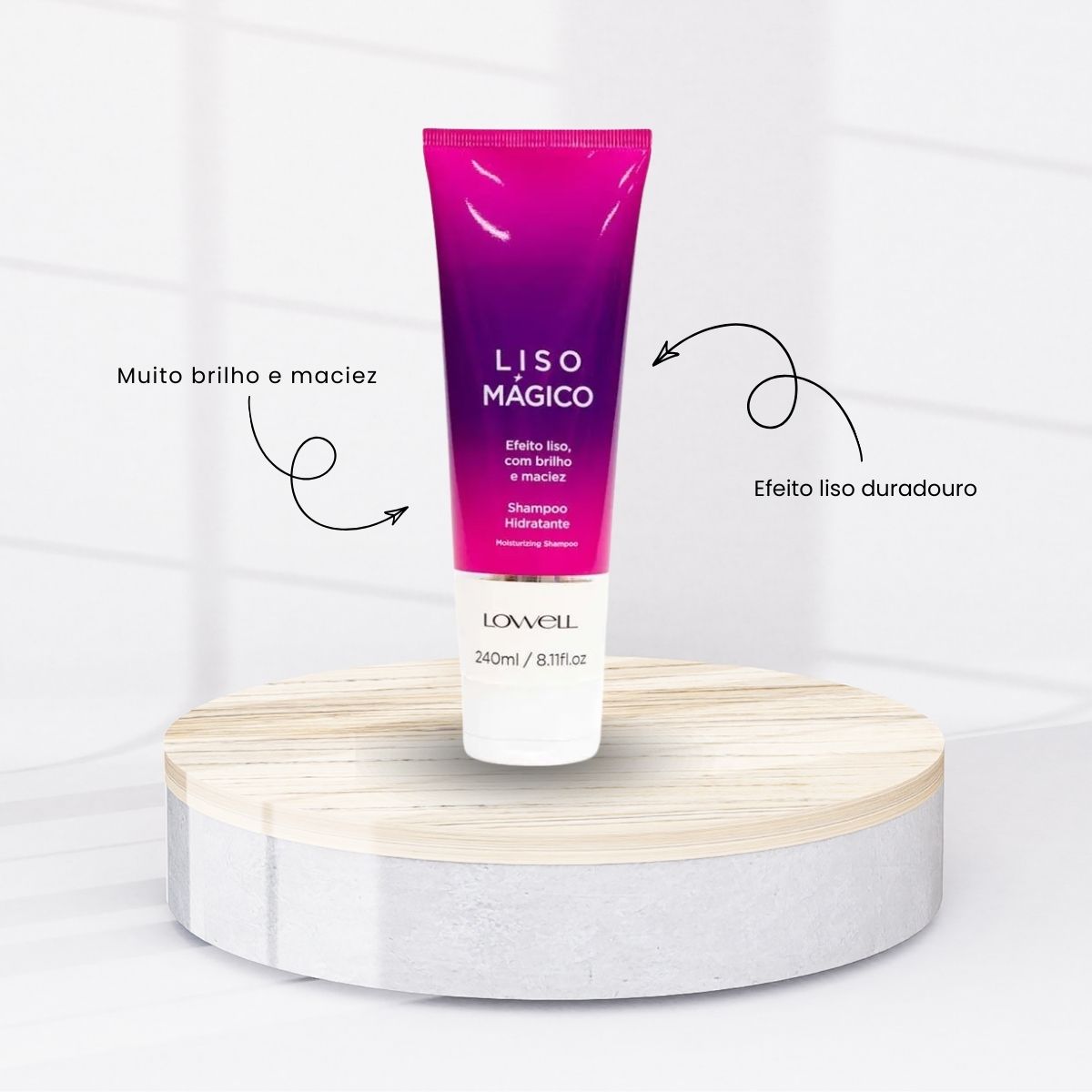 Kit Lowell Keeping Liss Liso Mágico Shampoo 240 ml + Condicionador 200 ml