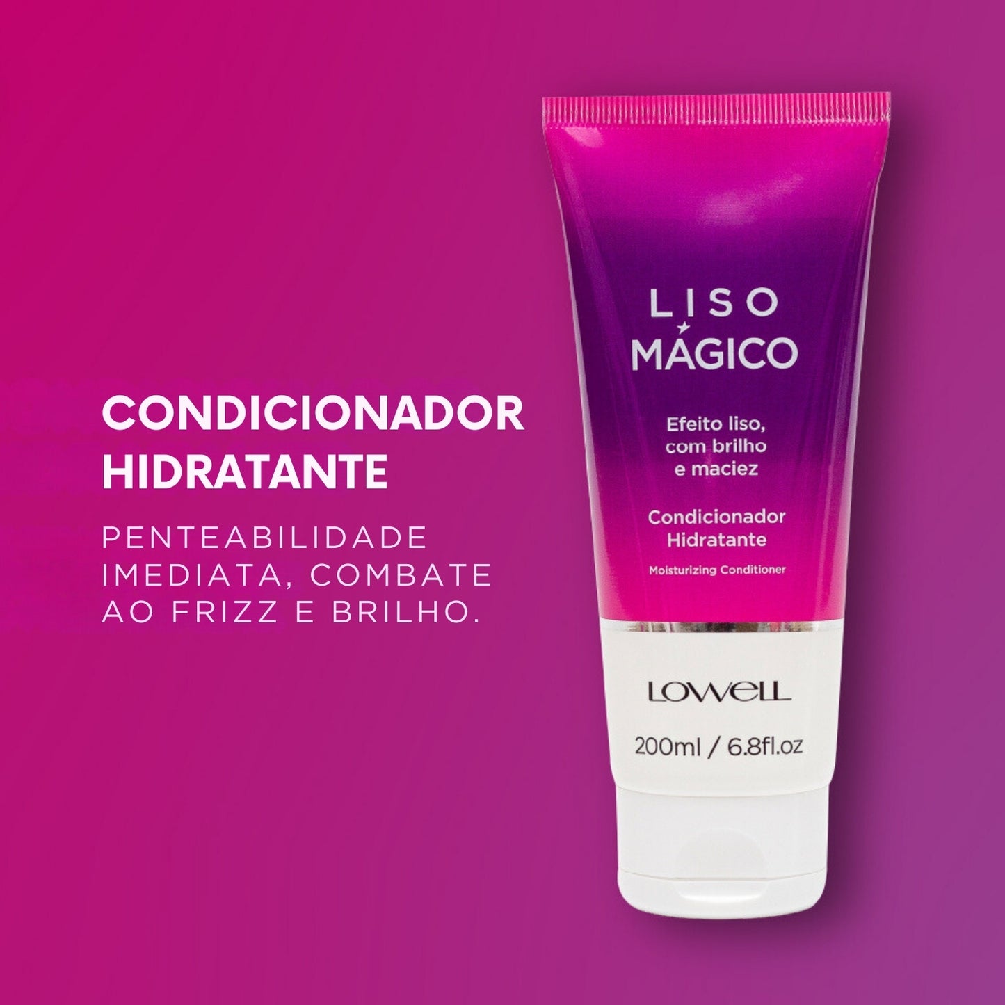 Kit Lowell Keeping Liss Liso Mágico Shampoo 240 ml + Condicionador 200 ml