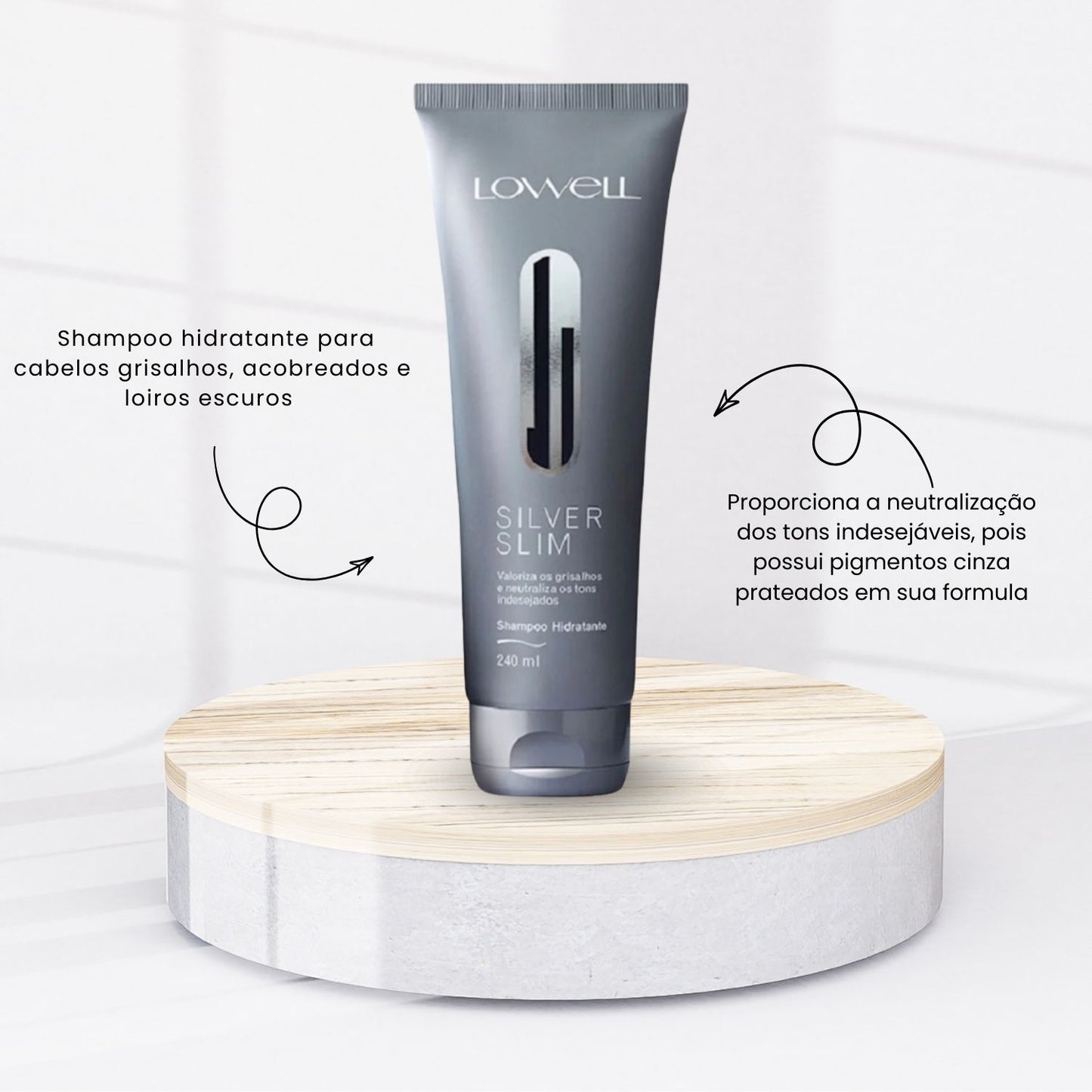 Kit Lowell Silver Slim Shampoo 240 ml + Condicionador 200 ml