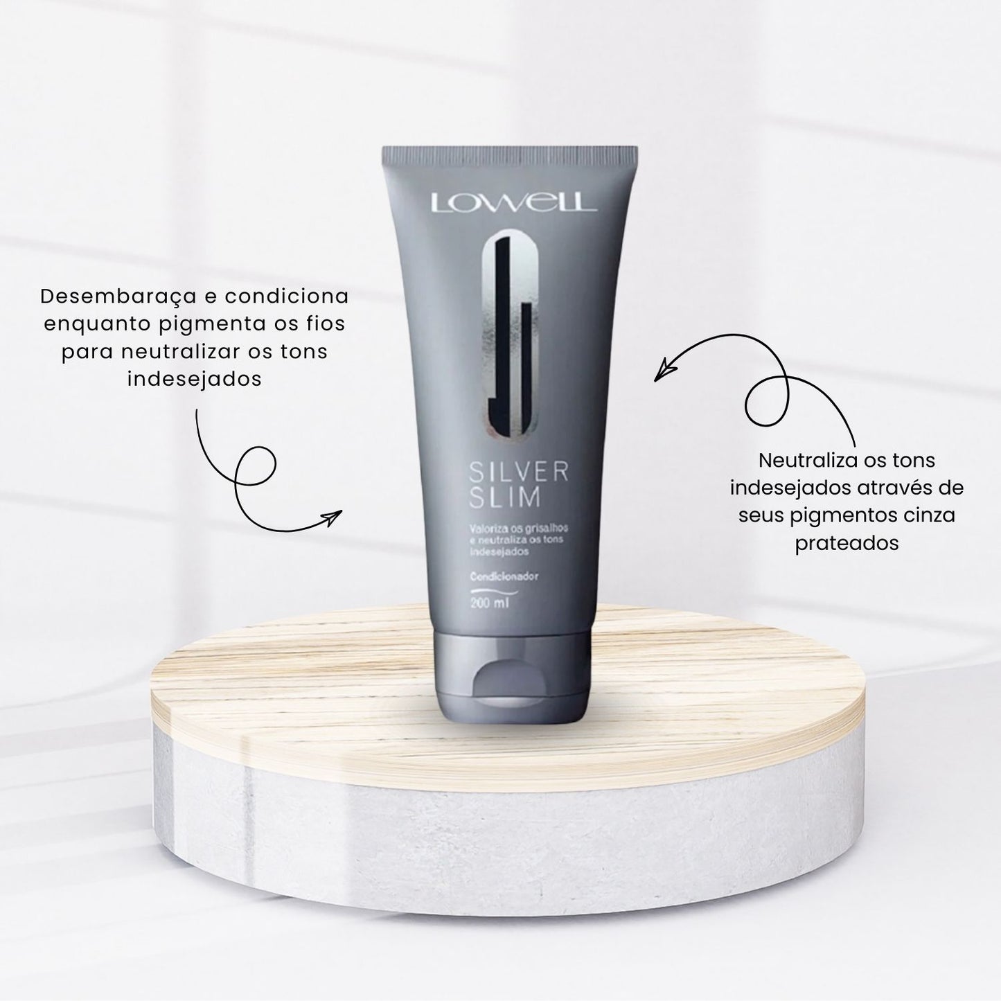 Kit Lowell Silver Slim Shampoo 240 ml + Condicionador 200 ml
