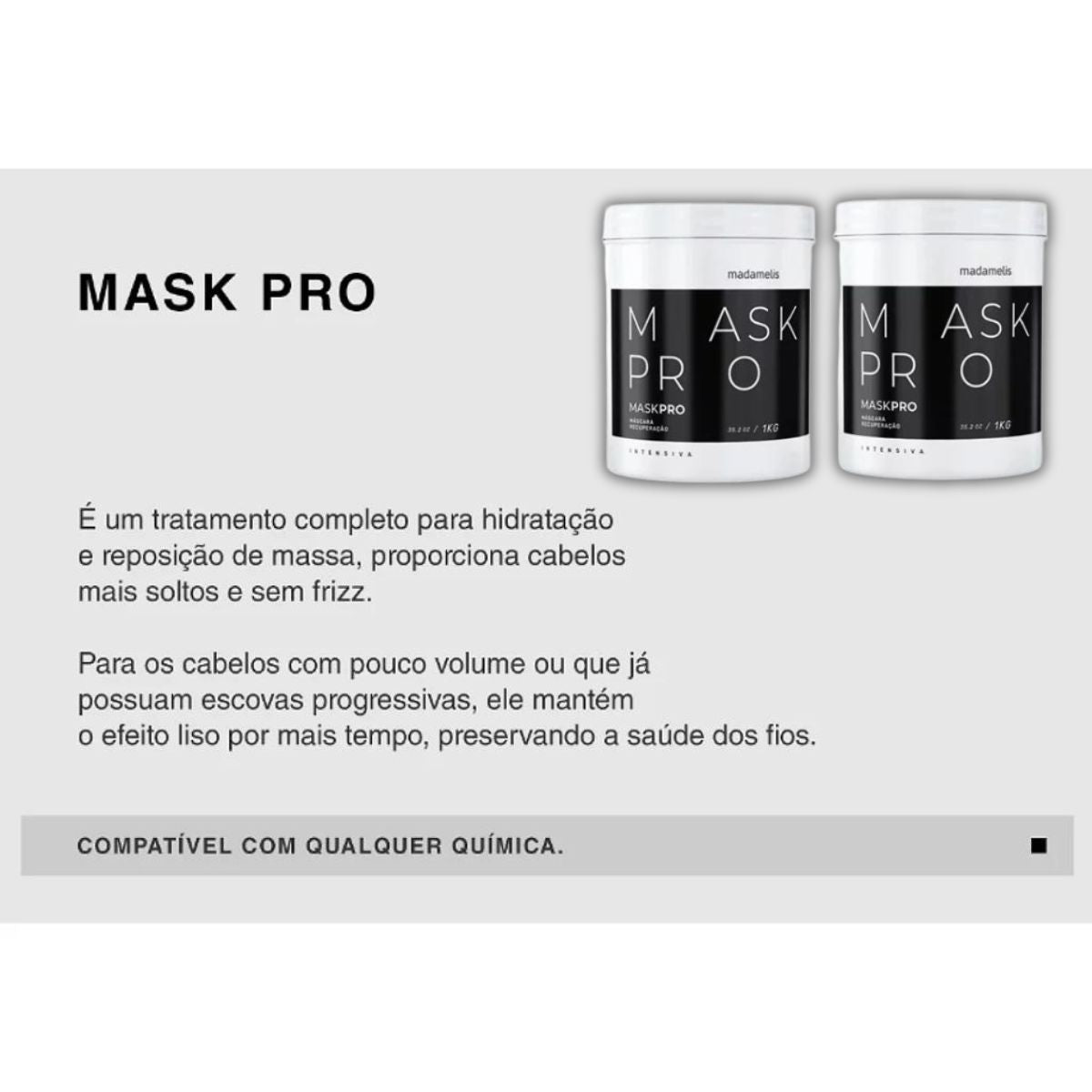 Kit Madamelis Pro Mask Control Máscara Capilar (2 x 1 Kg)