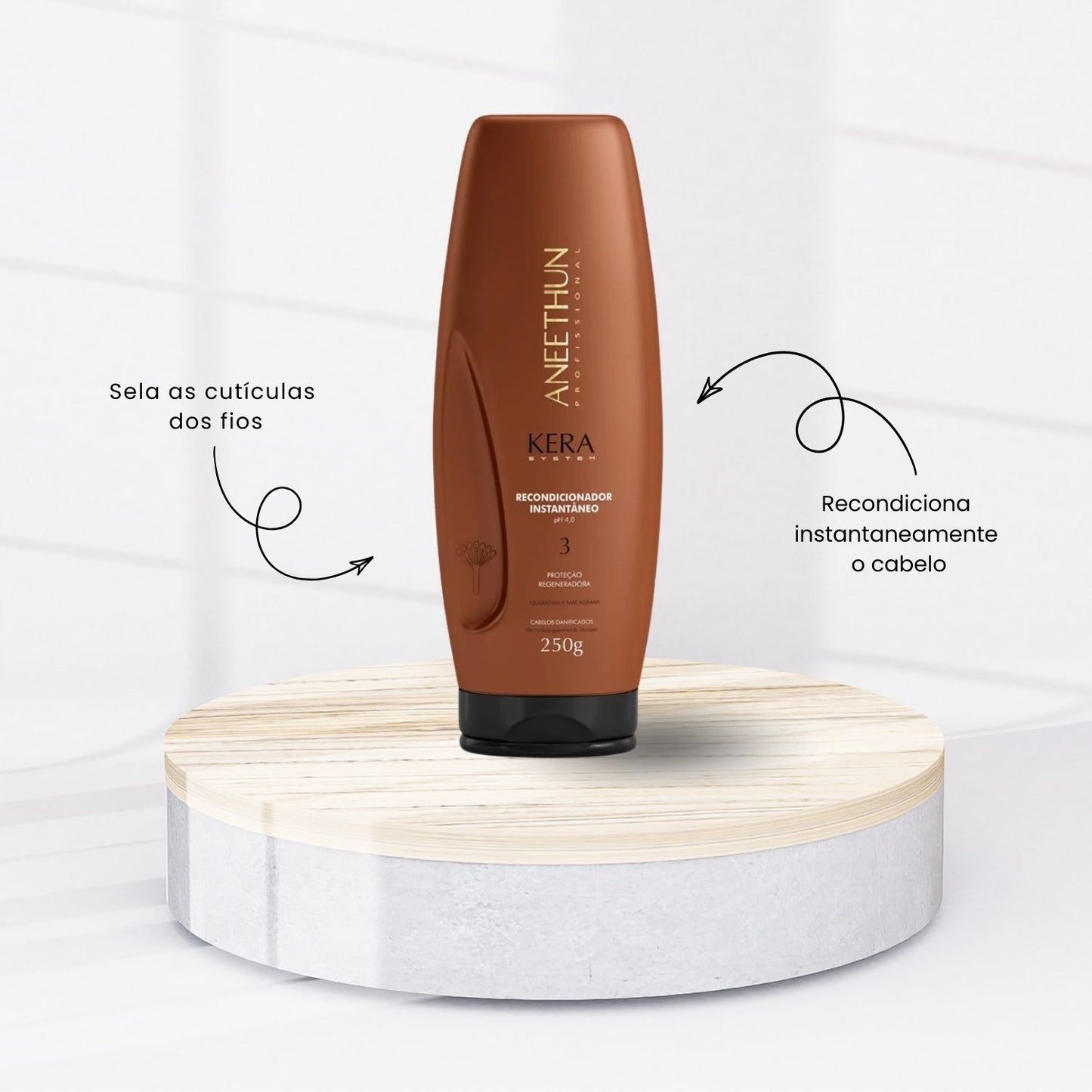 Kit Aneethun Kera Shampoo 300 ml + Máscara 250 g + Leave in 250 g