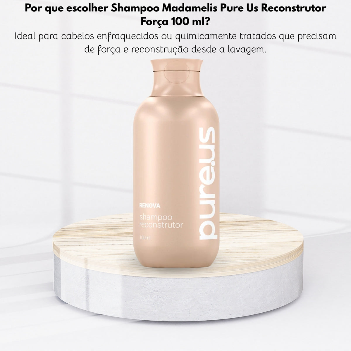 Shampoo Madamelis Pure Us Reconstrutor Força 100 ml