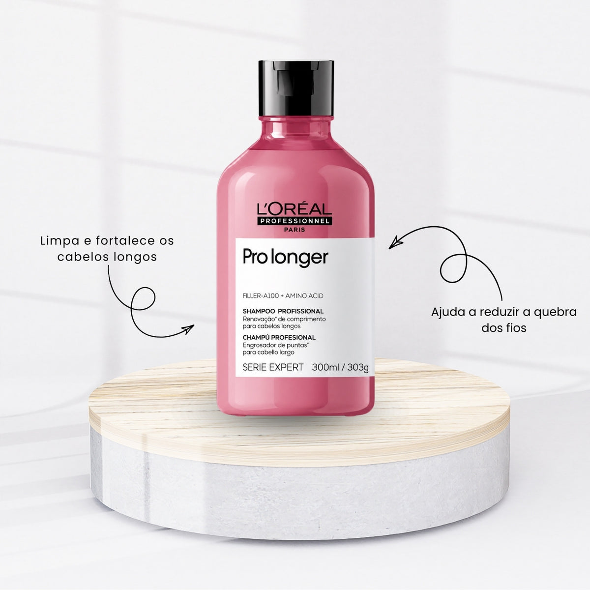 Kit Loreal Pro Longer Shampoo 300 ml + Condicionador 200 ml