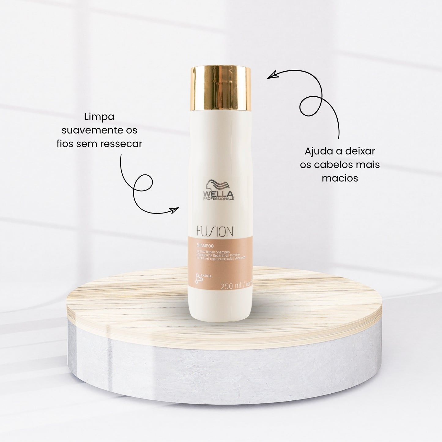 Kit Wella Fusion Duo Shampoo 250 ml + Máscara 150 ml