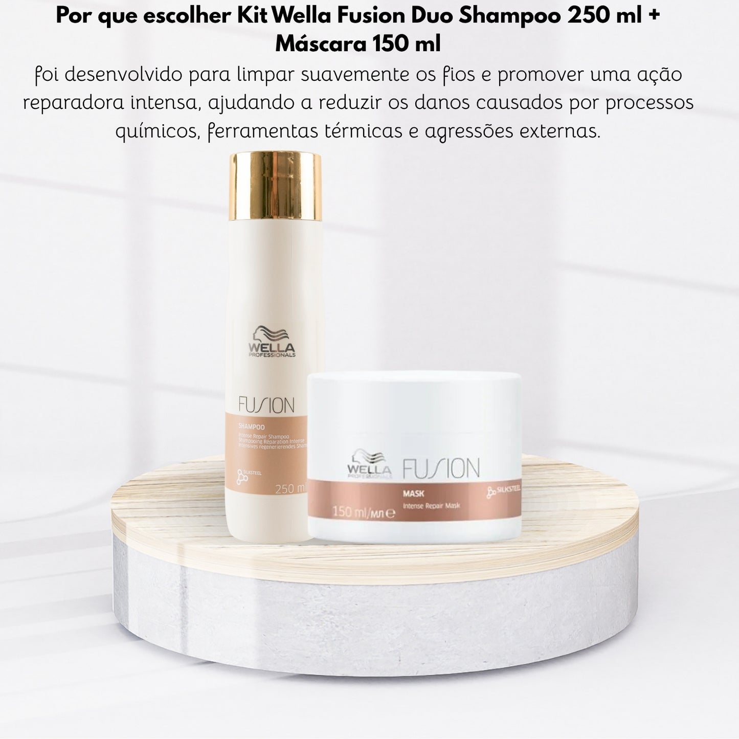 Kit Wella Fusion Duo Shampoo 250 ml + Máscara 150 ml