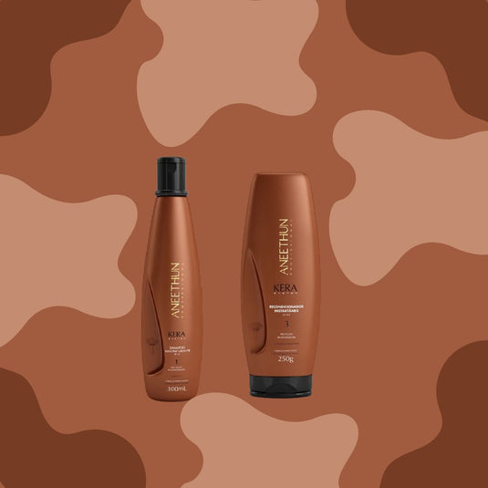 Kit Aneethun Kera Shampoo Reestruturante 300 ml + Leave in 250 g