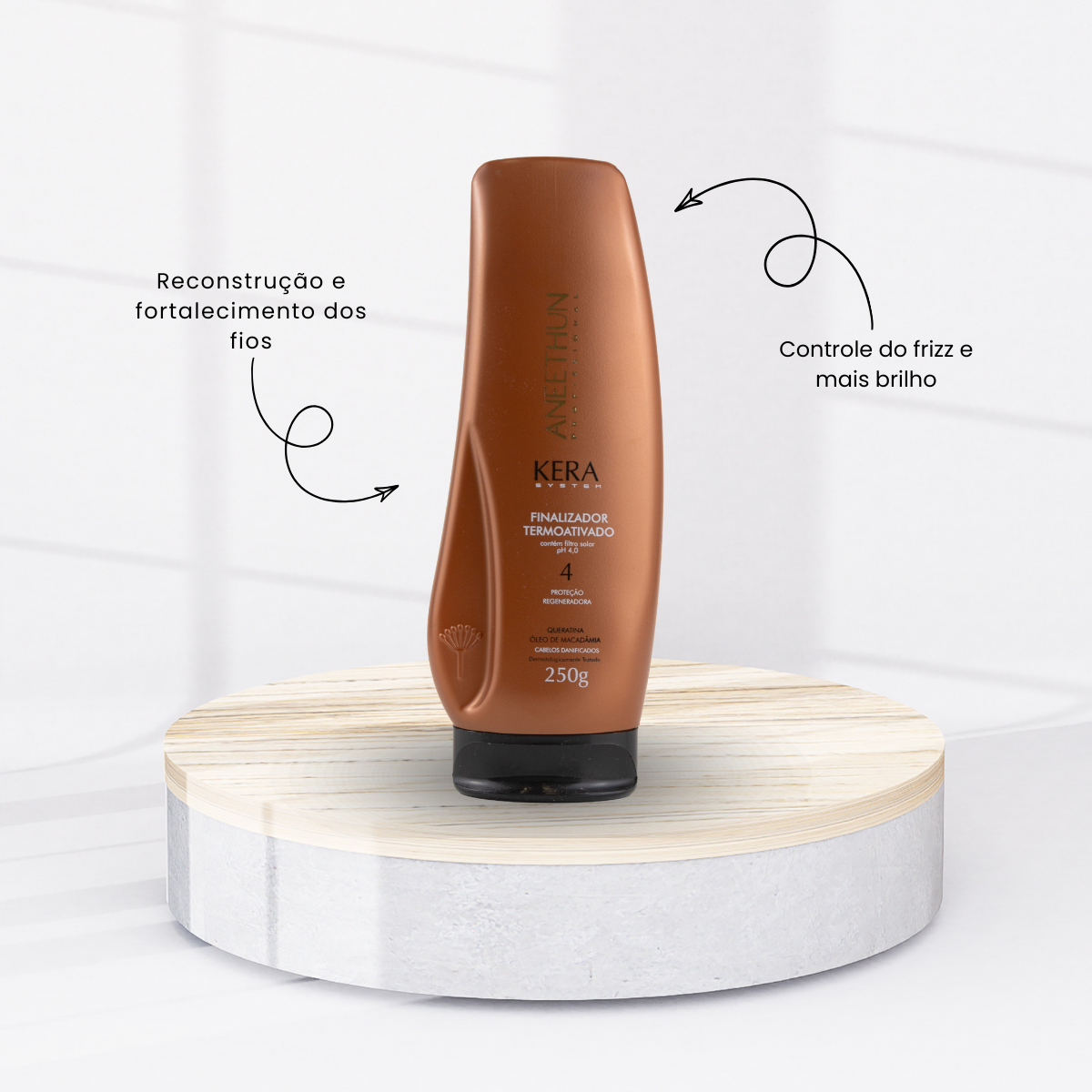 Kit Aneethun Kera Shampoo Reestruturante 300 ml + Leave in 250 g