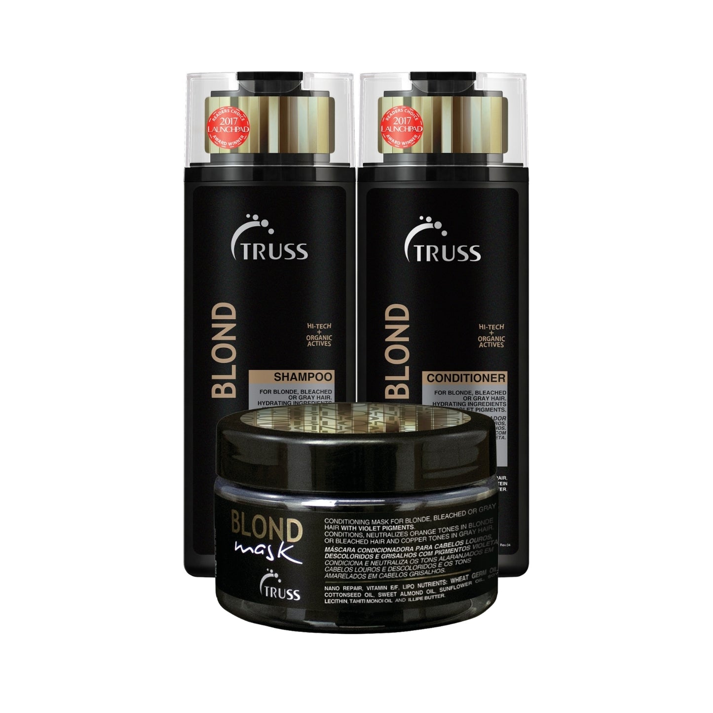 Kit Truss Blond Shampoo 300 ml + Condicionador 300 ml + Máscara 180 ml