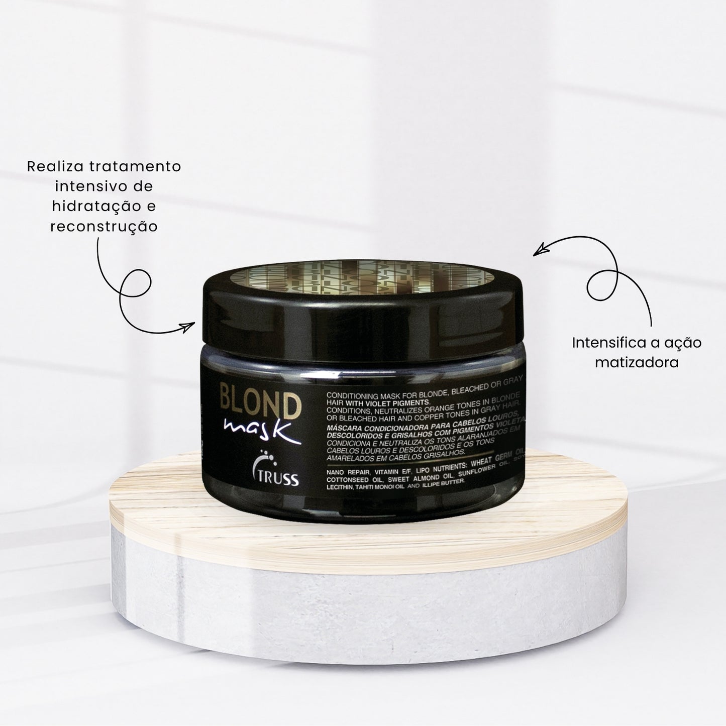 Kit Truss Blond Shampoo 300 ml + Condicionador 300 ml + Máscara 180 ml