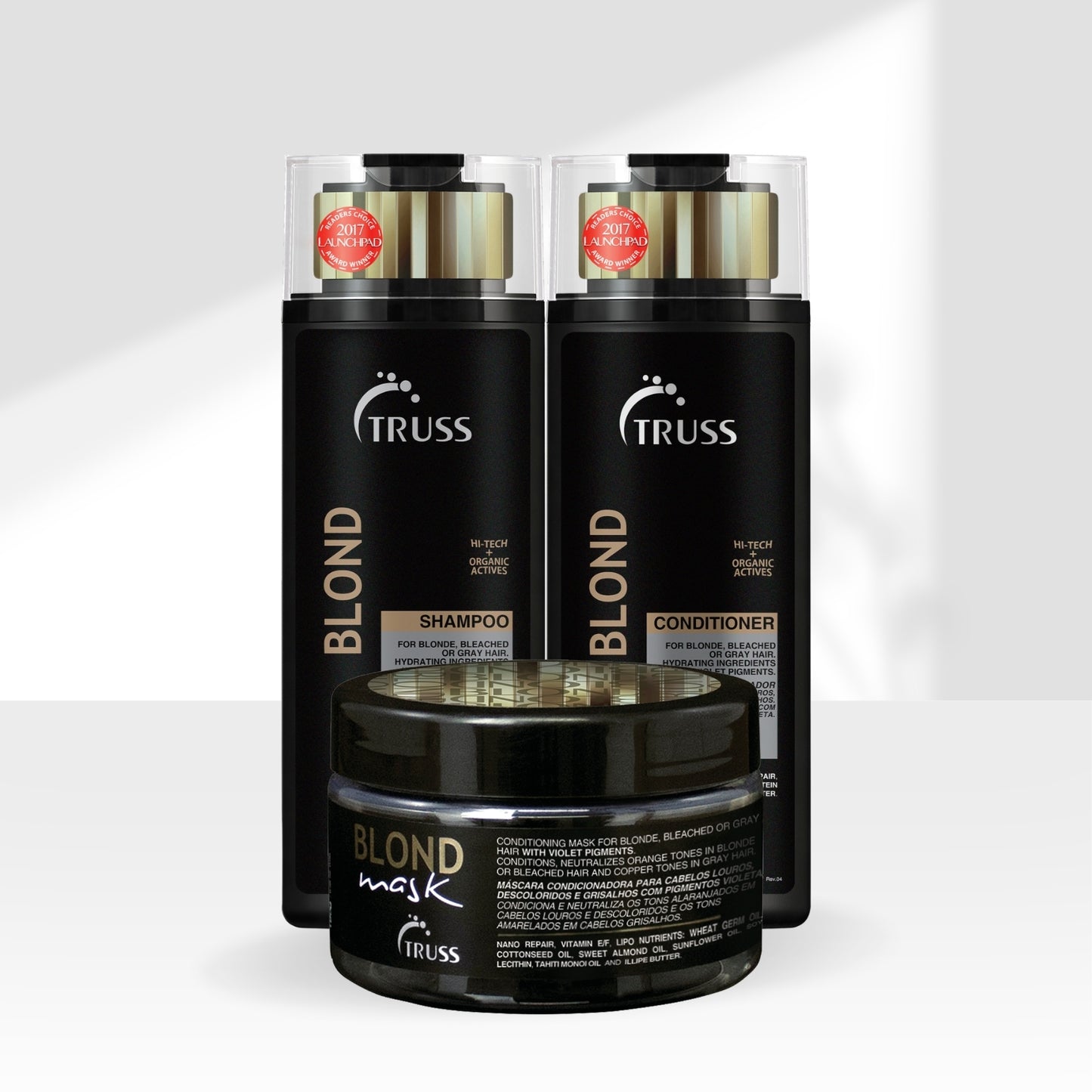 Kit Truss Blond Shampoo 300 ml + Condicionador 300 ml + Máscara 180 ml