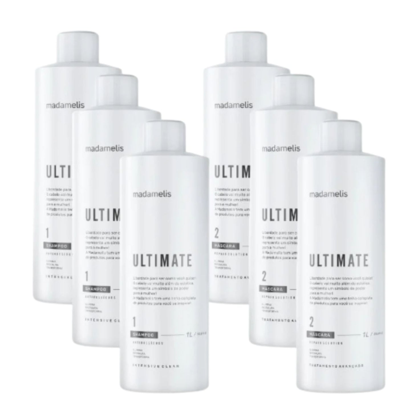 Kit Madamelis Ultimate Escova Progressiva 3 (2 x 1 Litro)