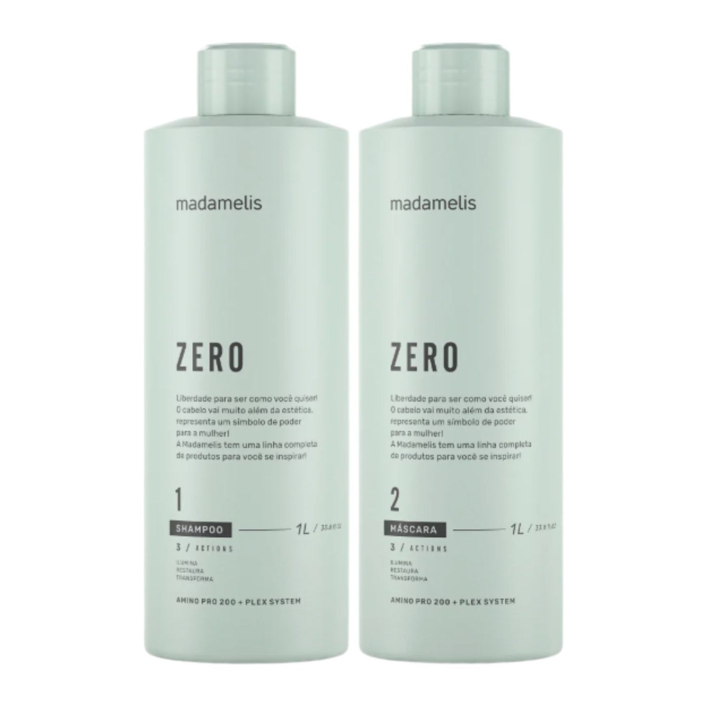 Kit Madamelis Zero Escova Progressiva Sem Formol 2 x 1 Litro