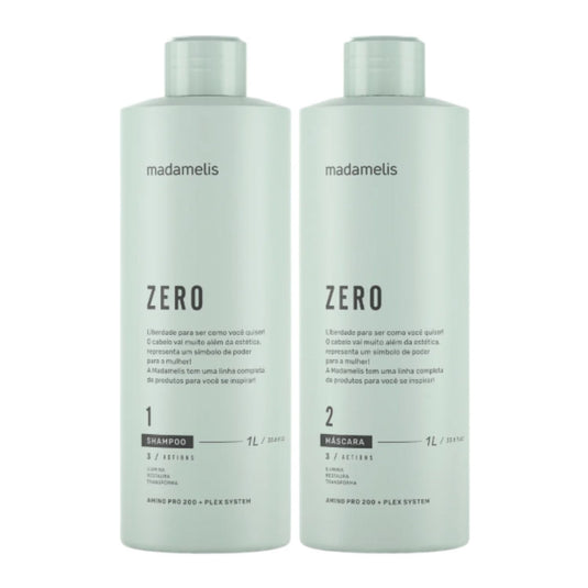 Kit Madamelis Zero Escova Progressiva Sem Formol 2 x 1 Litro