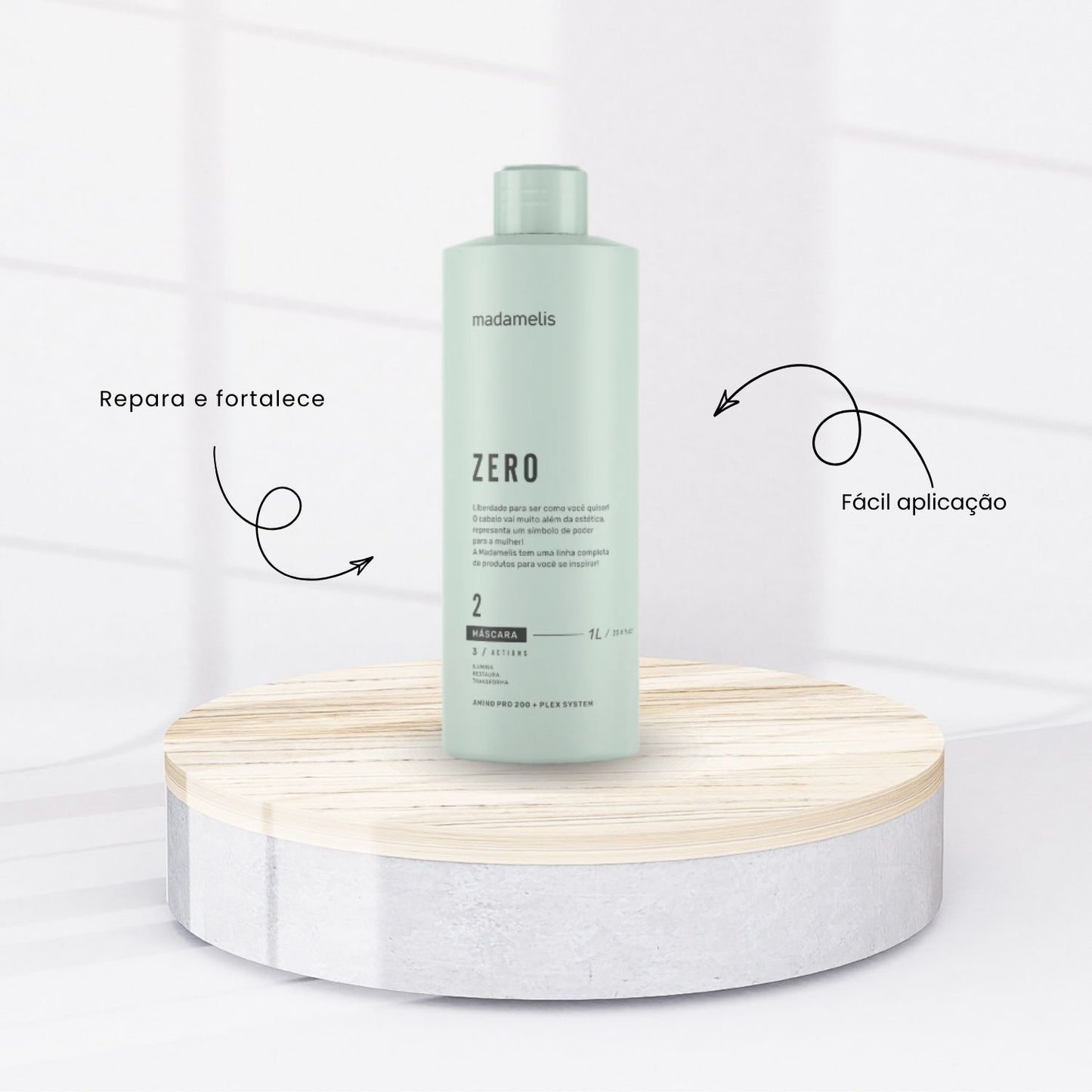 Kit Madamelis Zero Escova Progressiva Sem Formol 2 x 1 Litro