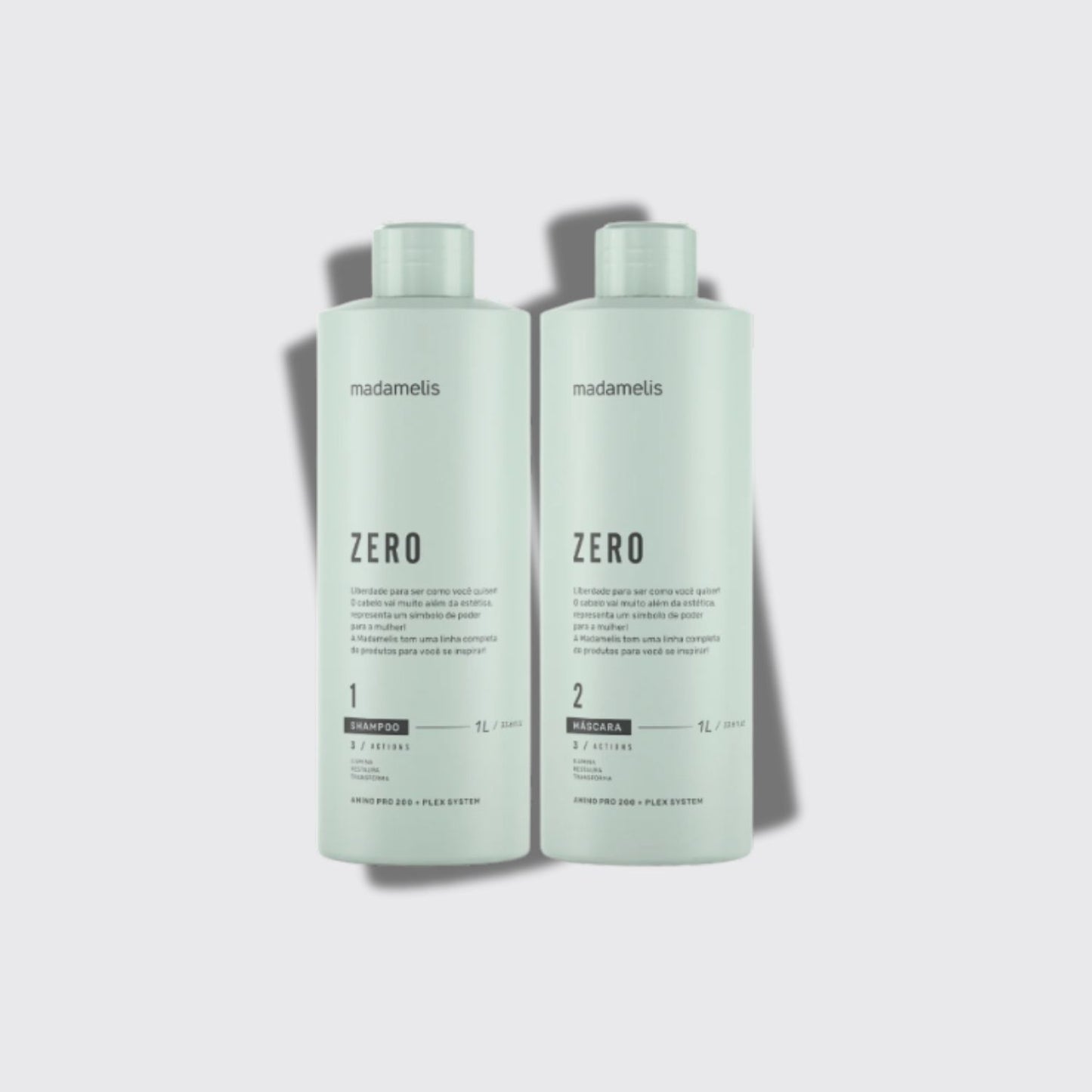 Kit Madamelis Zero Escova Progressiva Sem Formol 2 x 1 Litro