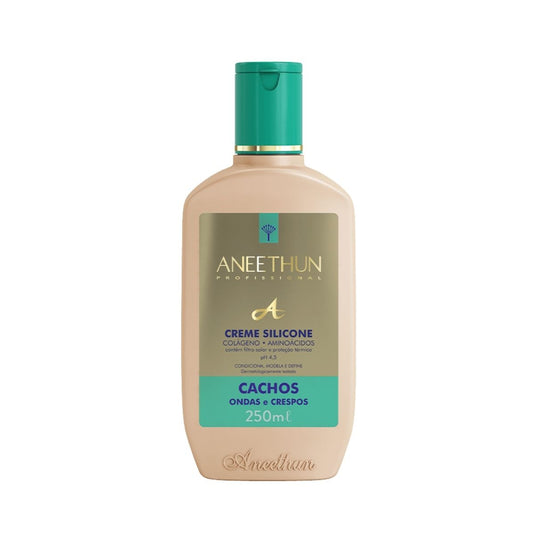 Leave-in Aneethun Linha A Creme de Silicone Cachos para Cabelo Cacheado 250 ml