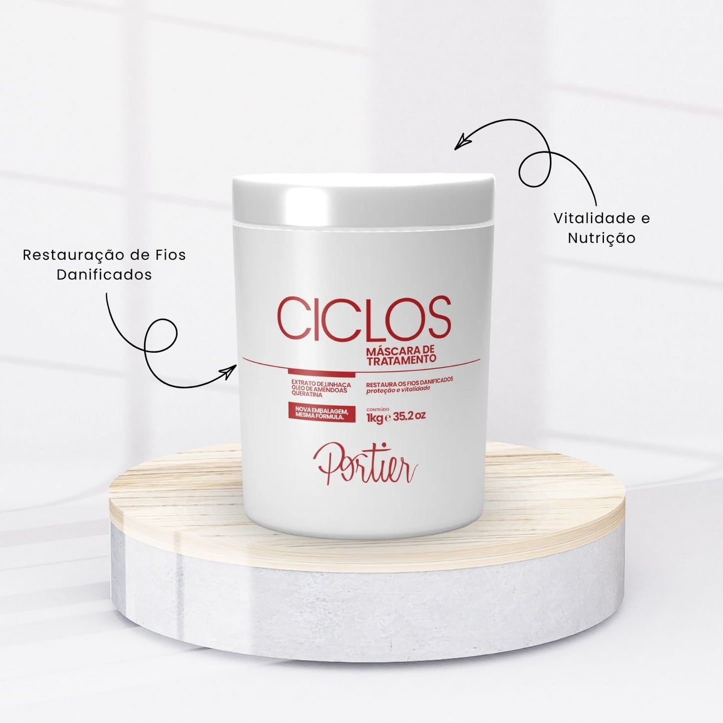 Máscara de Tratamento Portier Ciclos Proteção e Vitalidade 1 Kg
