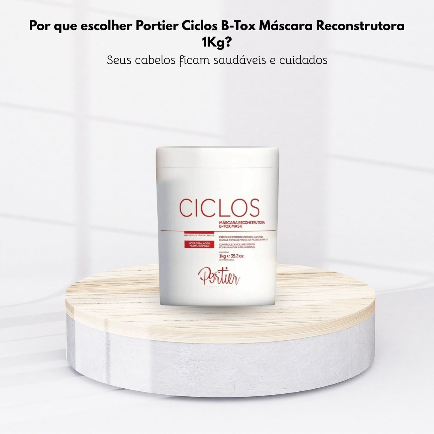 Botox Capilar Capilar Portier Ciclos B-Tox Máscara Reconstrutora 1 Kg