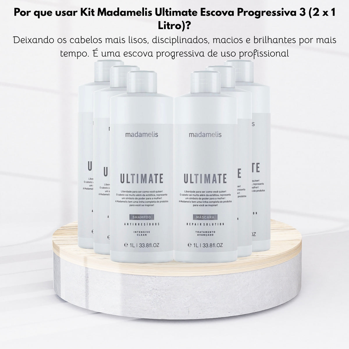Kit Madamelis Ultimate Escova Progressiva 3 (2 x 1 Litro)