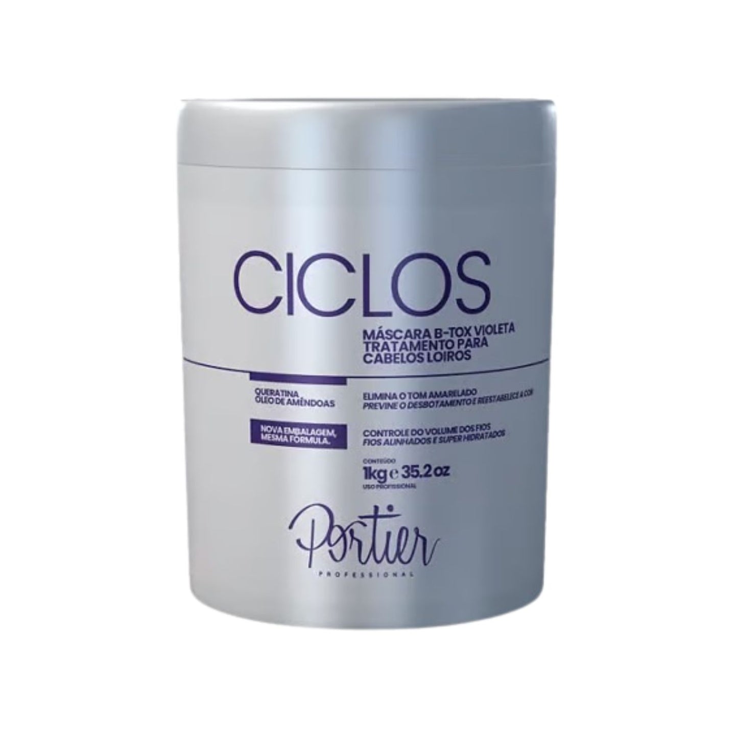 Botox Capilar Capilar Portier Ciclos B-Tox Violet Máscara Reconstrutora 1 Kg